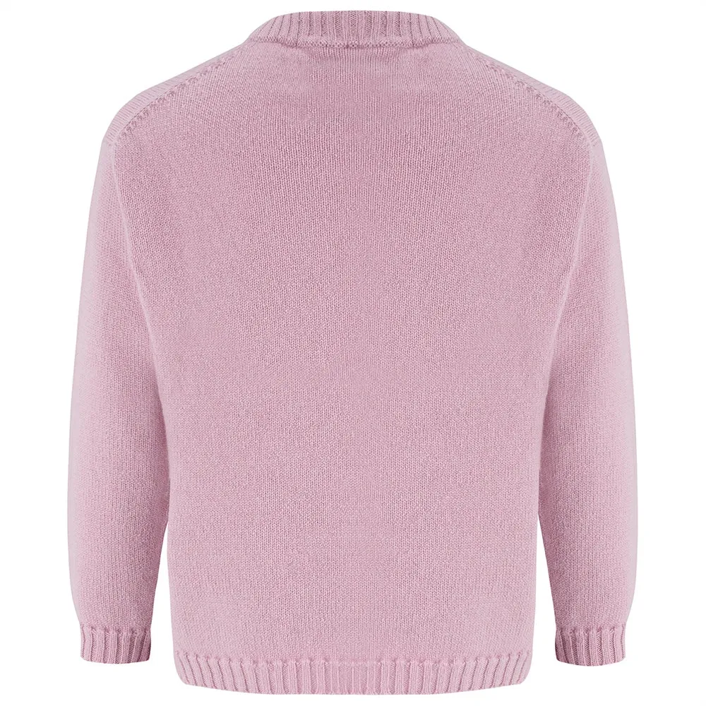 Camden Personalised Cashmere Sweater for Girls - Rose Pink