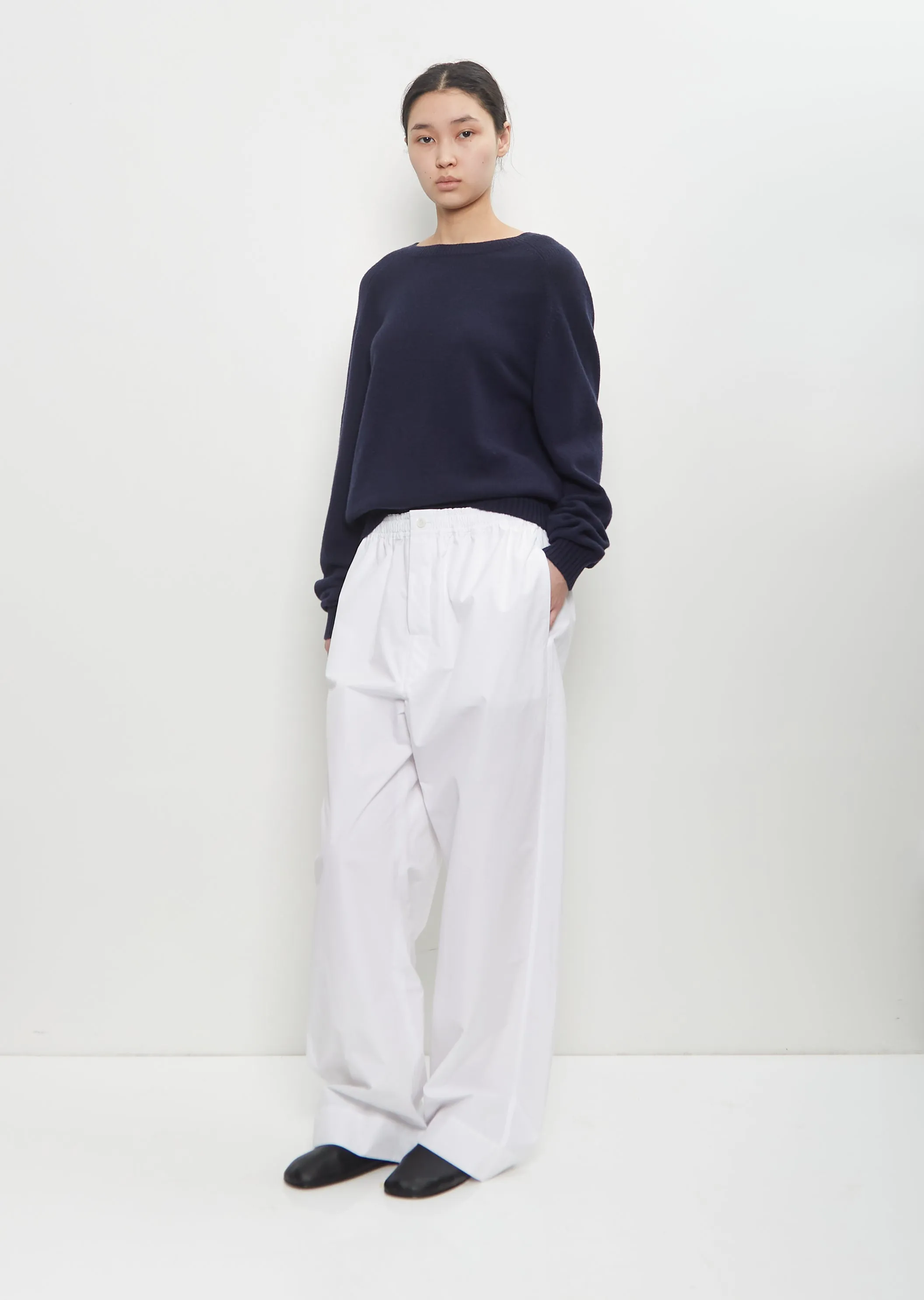 Cashmere Bow Collar Pullover