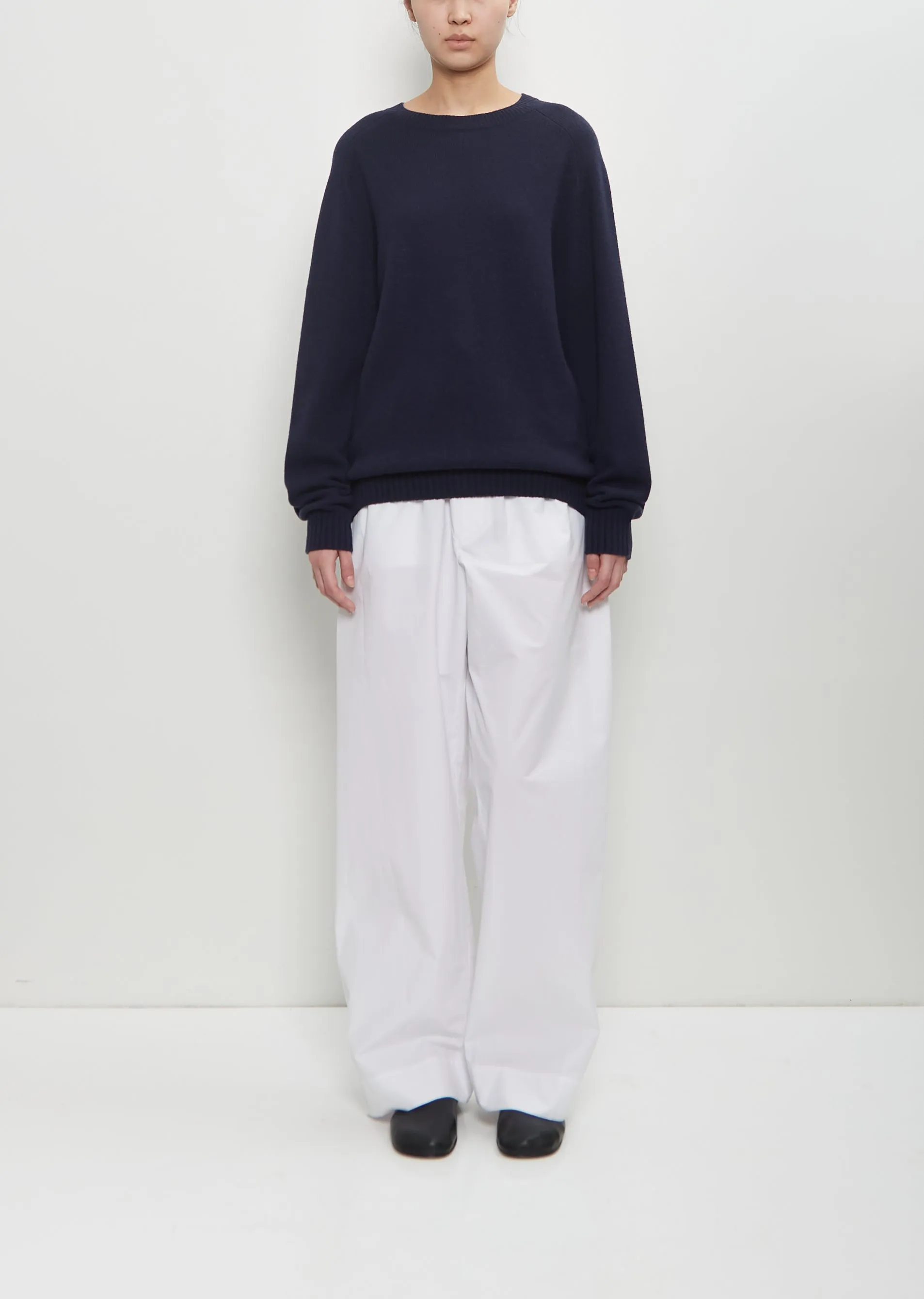 Cashmere Bow Collar Pullover