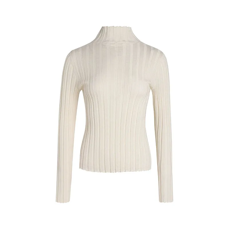 Cashmere Ribbed Turtleneck Sweater