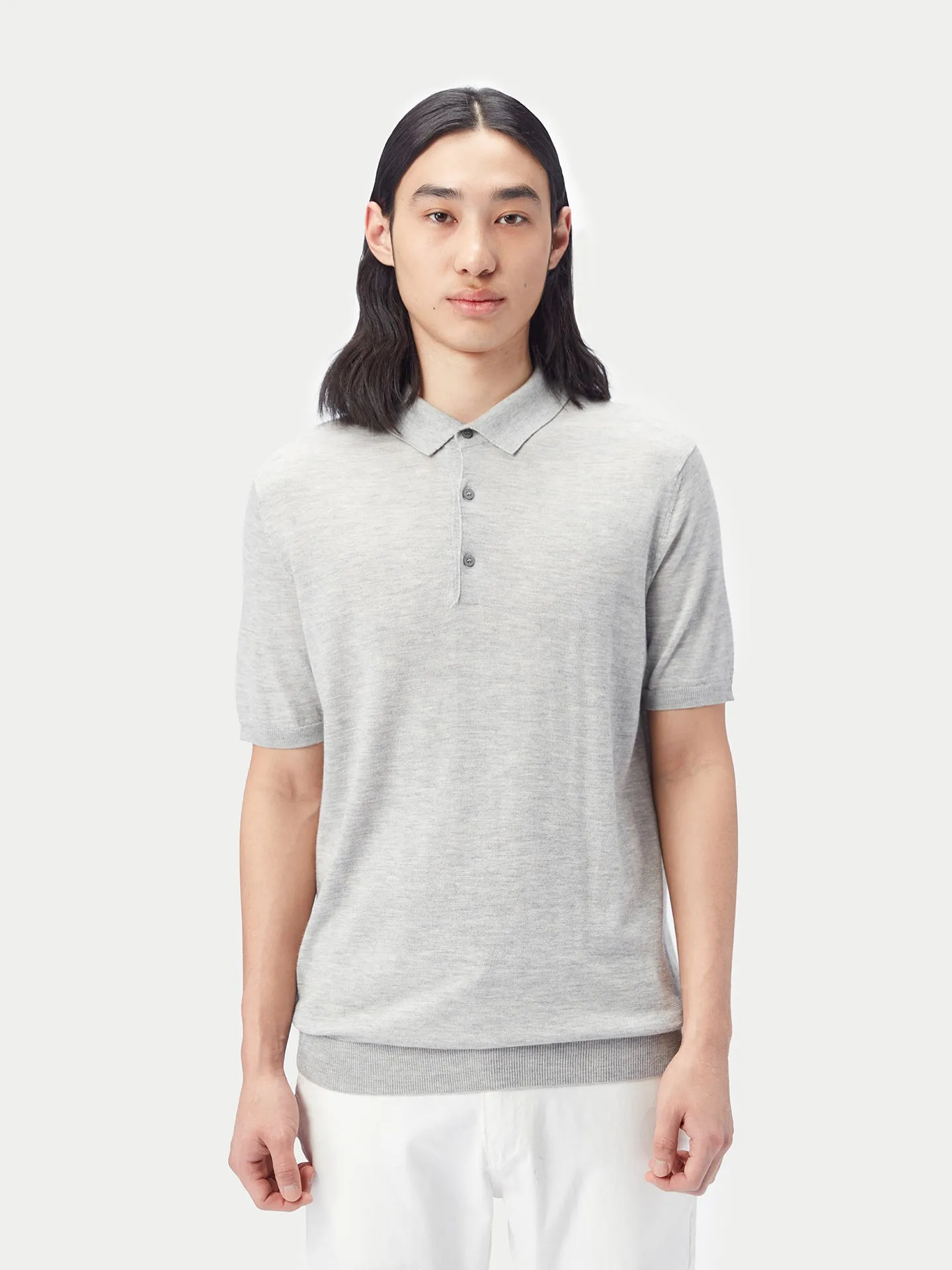 Cashmere Silk Polo Shirt
