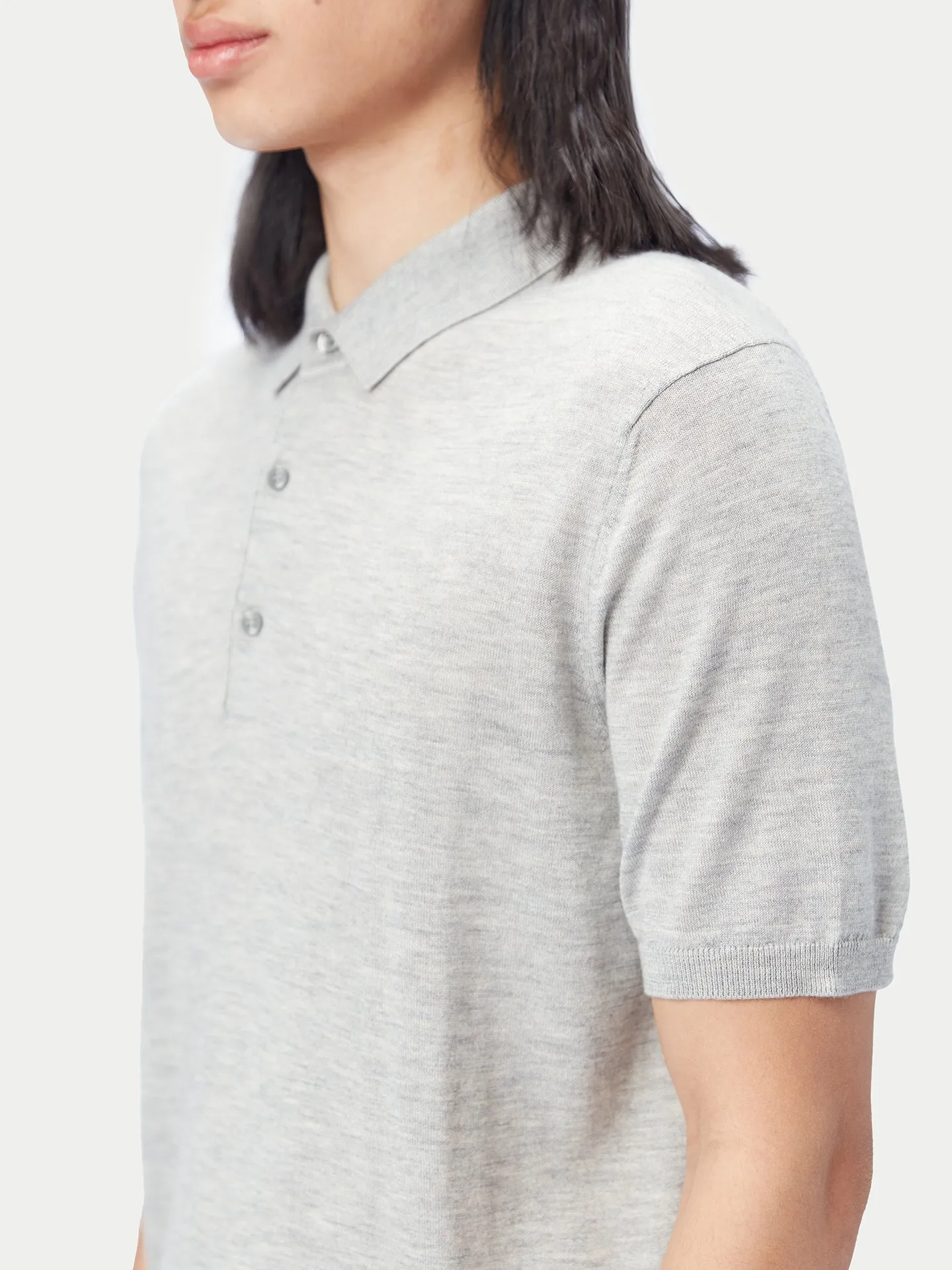 Cashmere Silk Polo Shirt