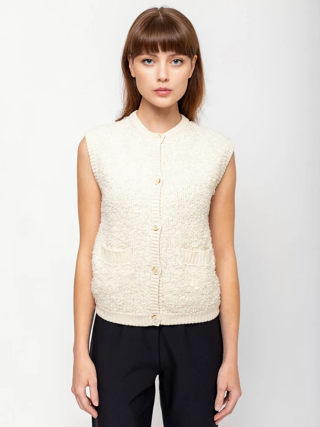 Cashmere Vest - Natural