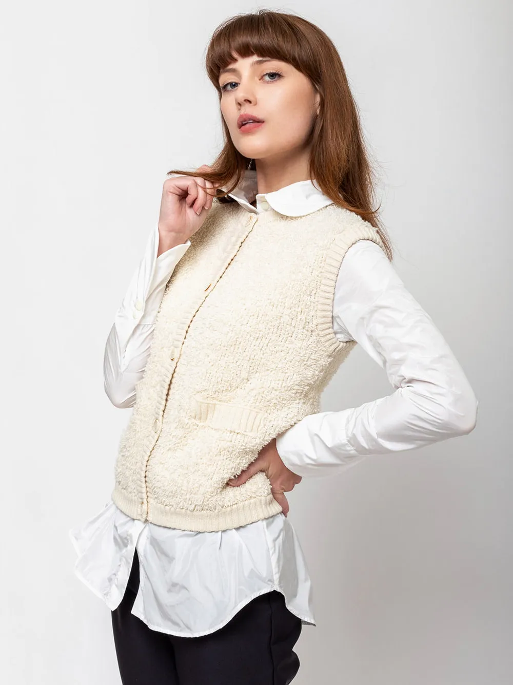 Cashmere Vest - Natural
