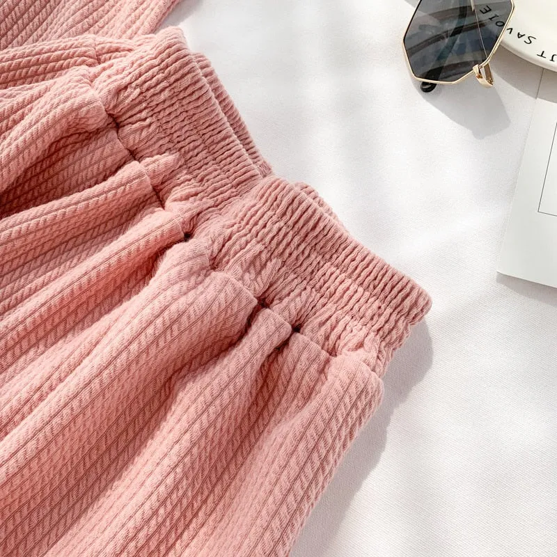 Casual Round Neck T-Shirt and Shorts Set for Women's Daily Wear