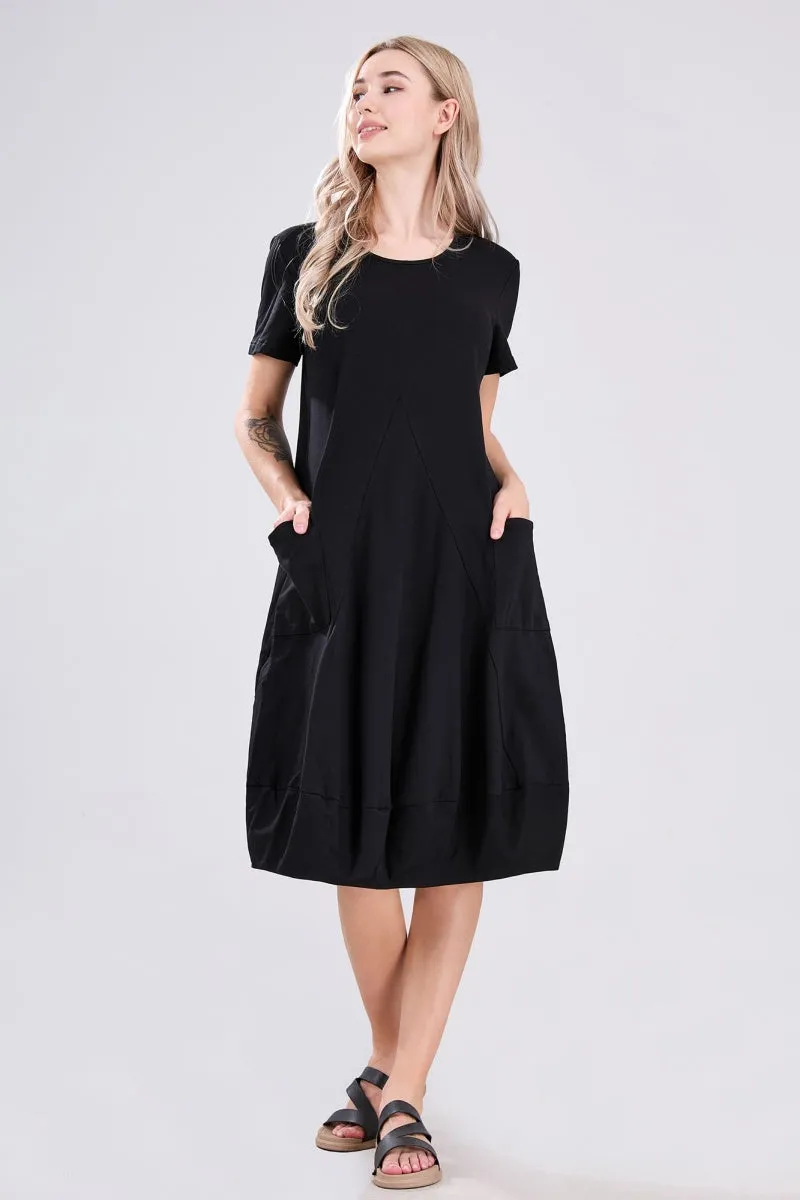 Chouyatou Women Summer Short Sleeve T-Shirt Dress Casual Loose Fit Crewneck Midi Dresses for Women