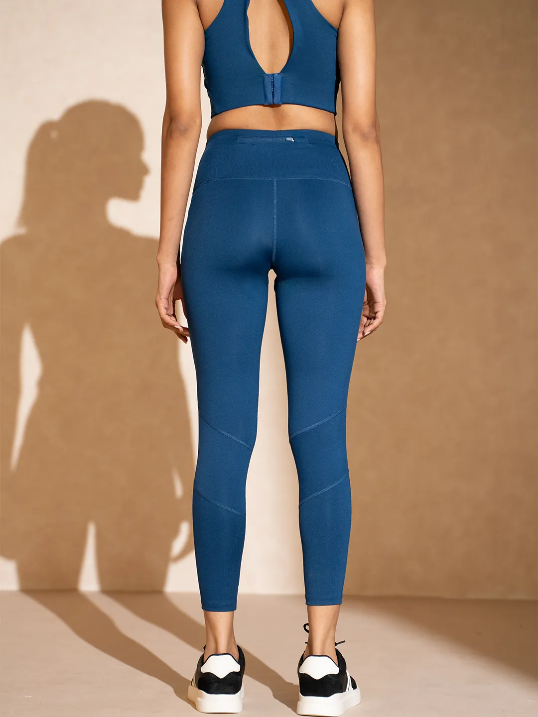 Classic Blue High Impact Action Bra and 7/8 Leggings