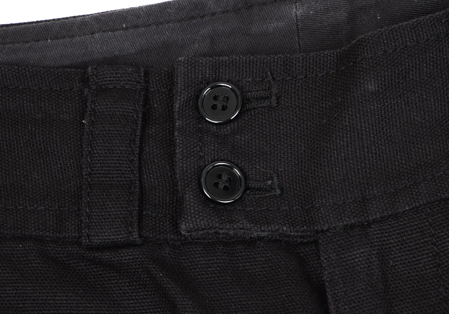 COMME des GARCONS Japan. TRICOT. Black Cotton Linen Canvas Wide Pants