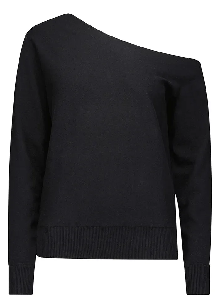 Cotton Cashmere Off The Shoulder Top