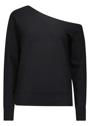 Cotton Cashmere Off The Shoulder Top