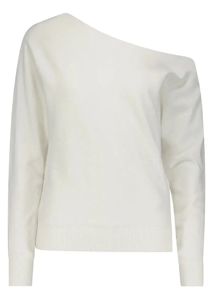 Cotton Cashmere Off The Shoulder Top