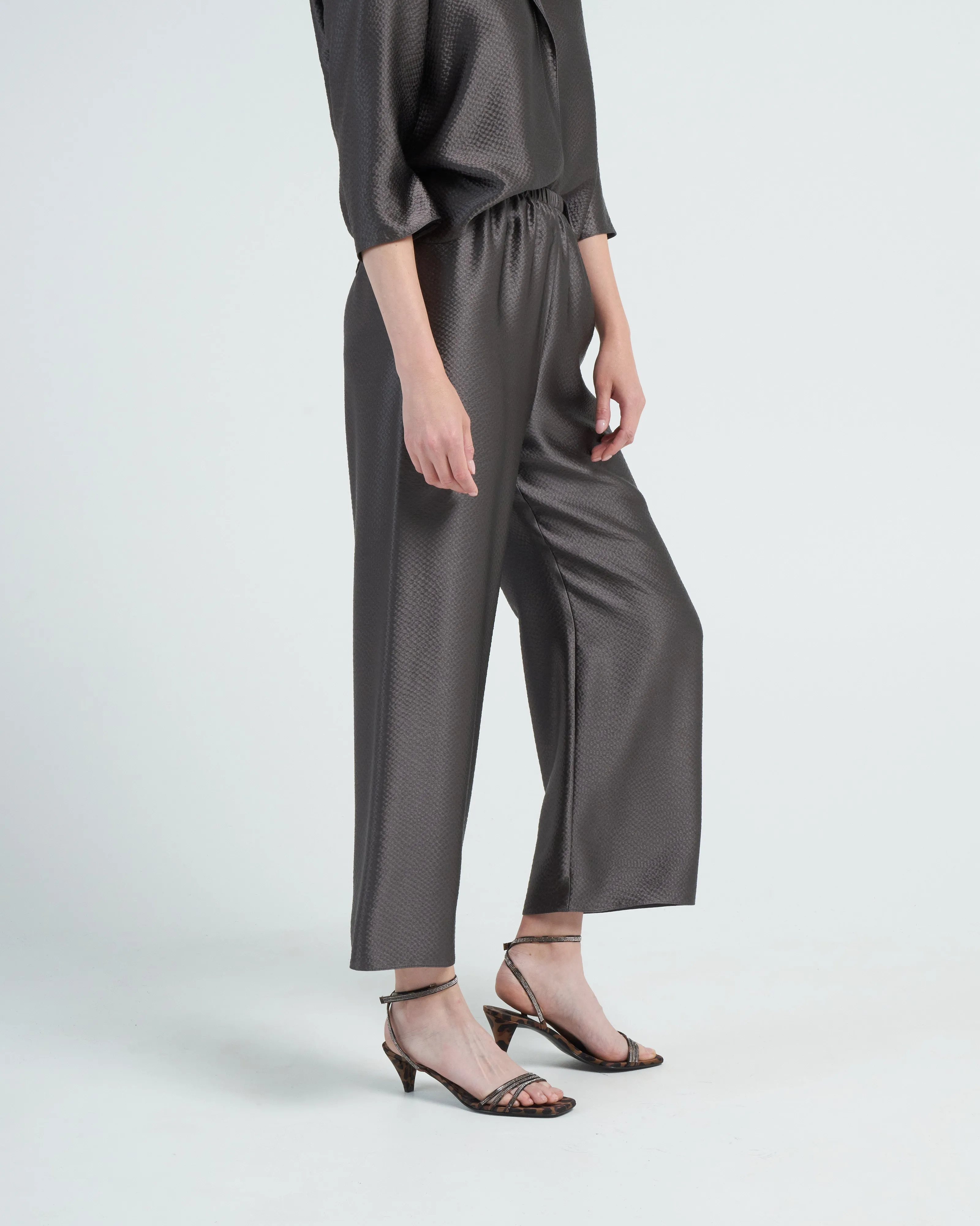 cropped pull on pant - charcoal