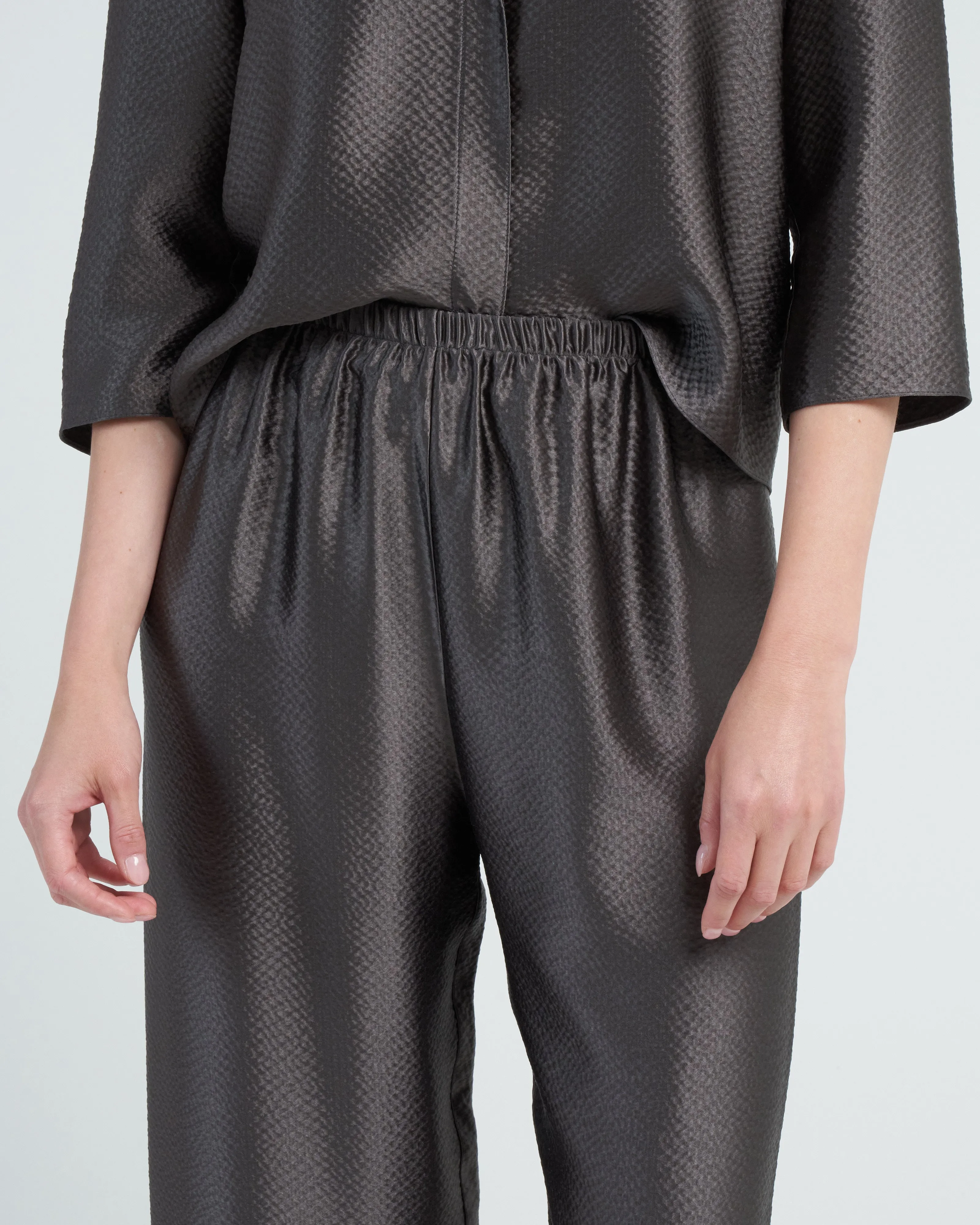 cropped pull on pant - charcoal