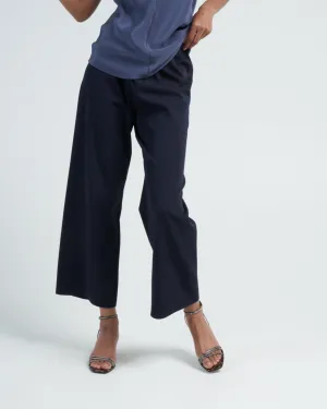 cropped pull on pant wool gabardine