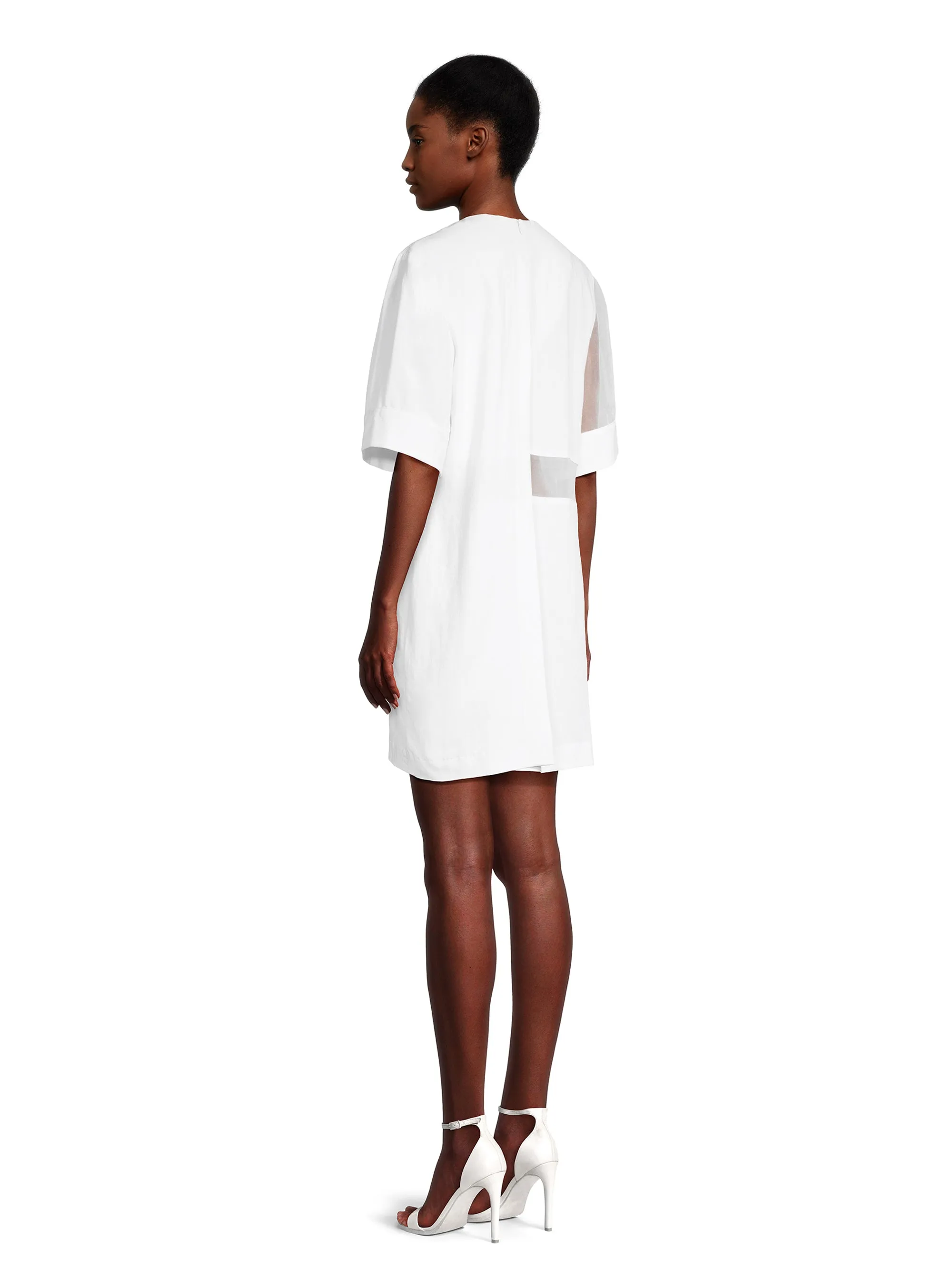 DALMAR - Linen | Oversized Shift Dress with Sheer Sleeve