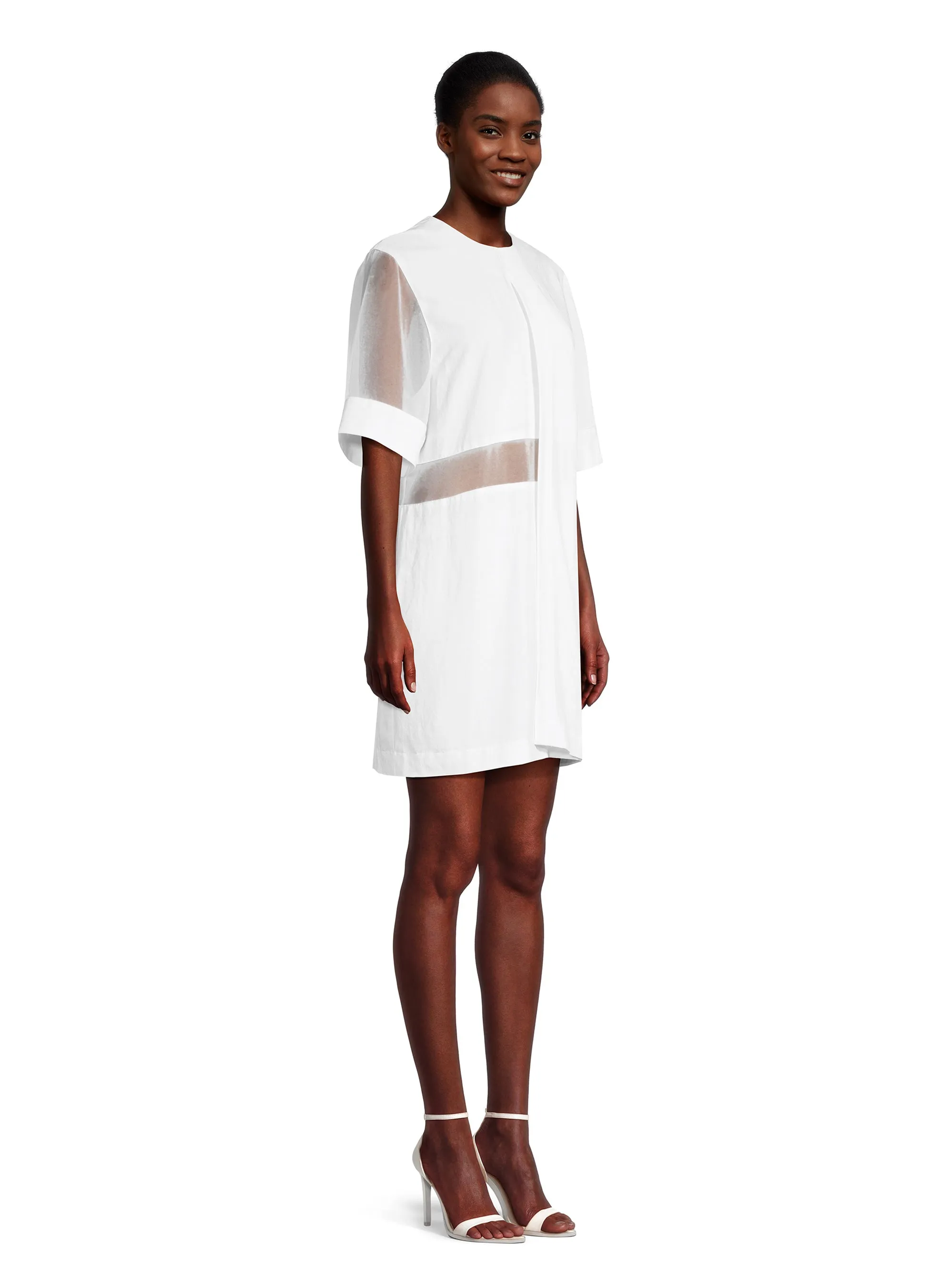 DALMAR - Linen | Oversized Shift Dress with Sheer Sleeve