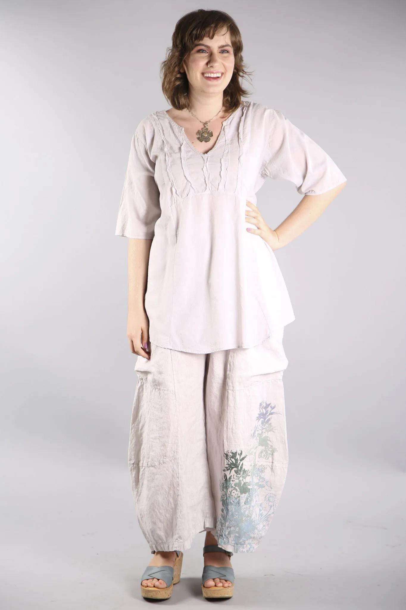 Dawn Clouds Lawn Tunic 2244-Pearl-U