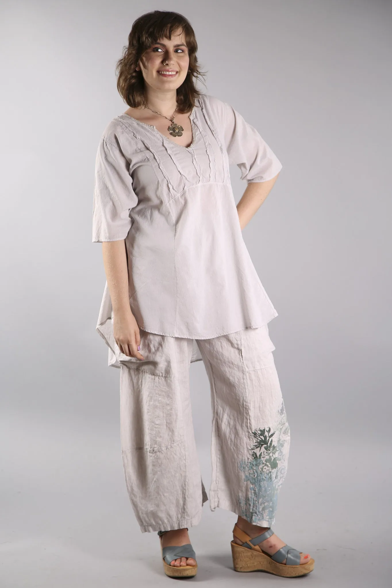 Dawn Clouds Lawn Tunic 2244-Pearl-U
