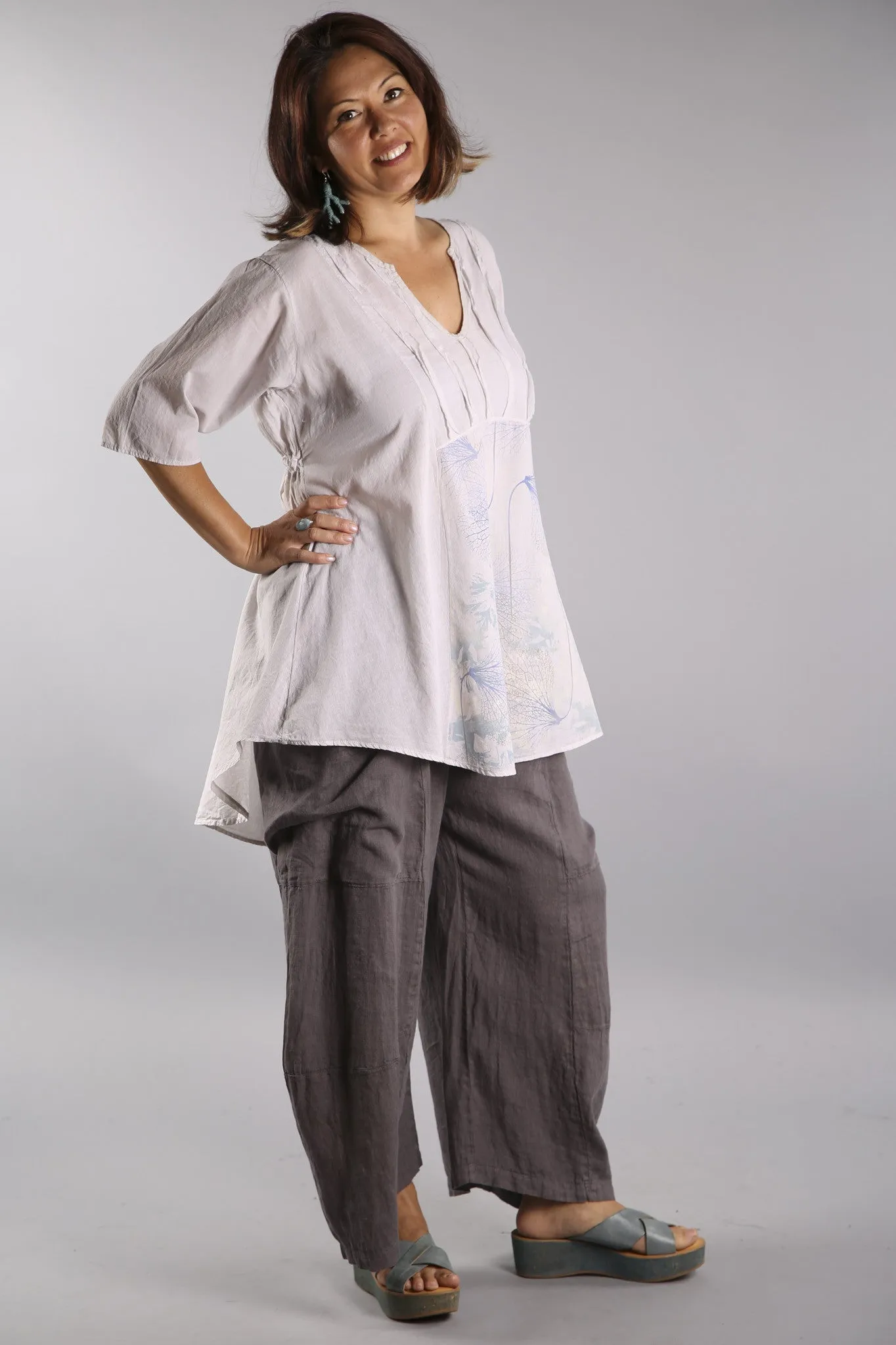 Dawn Clouds Lawn Tunic 2244-Pearl-U