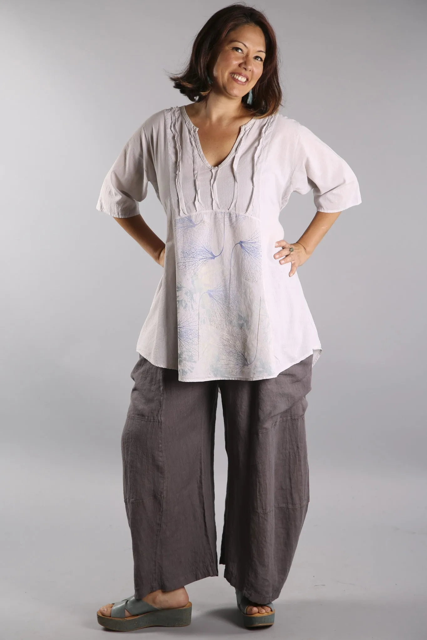 Dawn Clouds Lawn Tunic 2244-Pearl-U