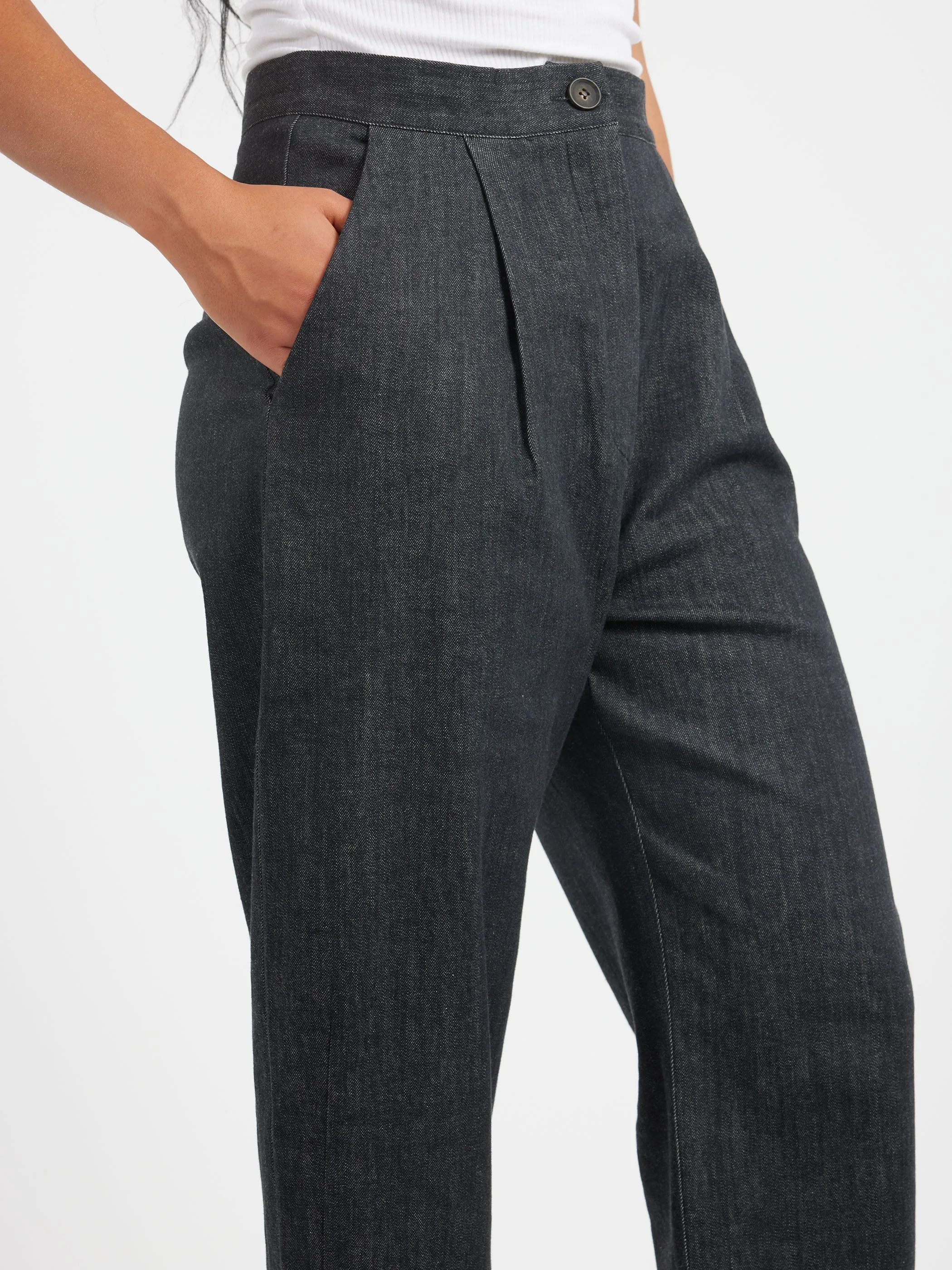 Denim With Pleats
