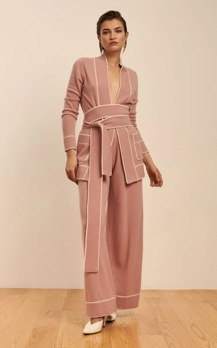 DIABLERET BELTED CASHMERE CARDIGAN