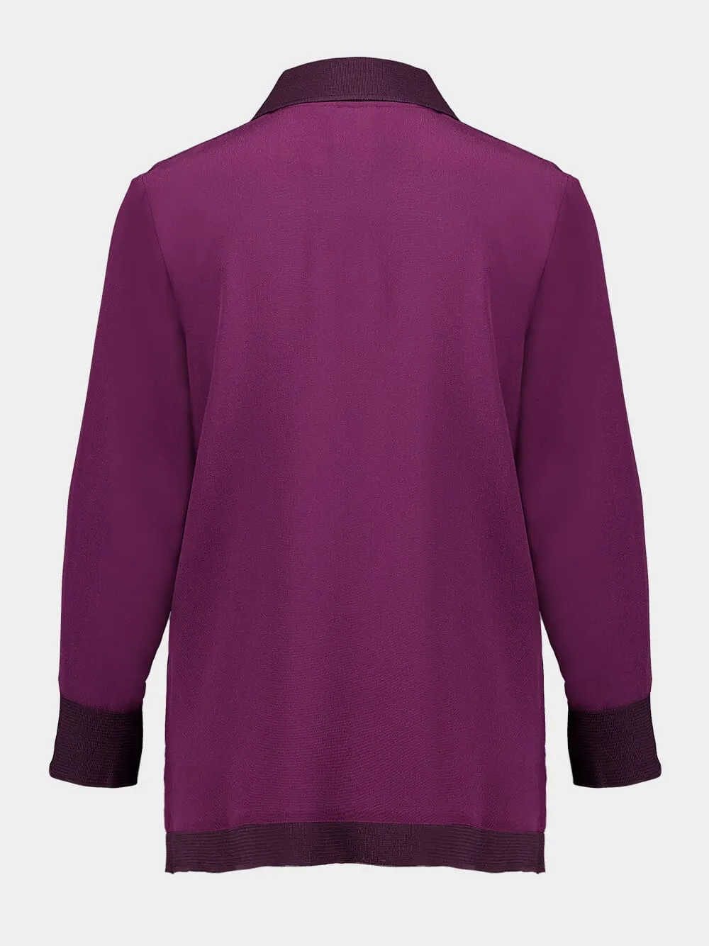 Diane Italian Plum Silk Blouse