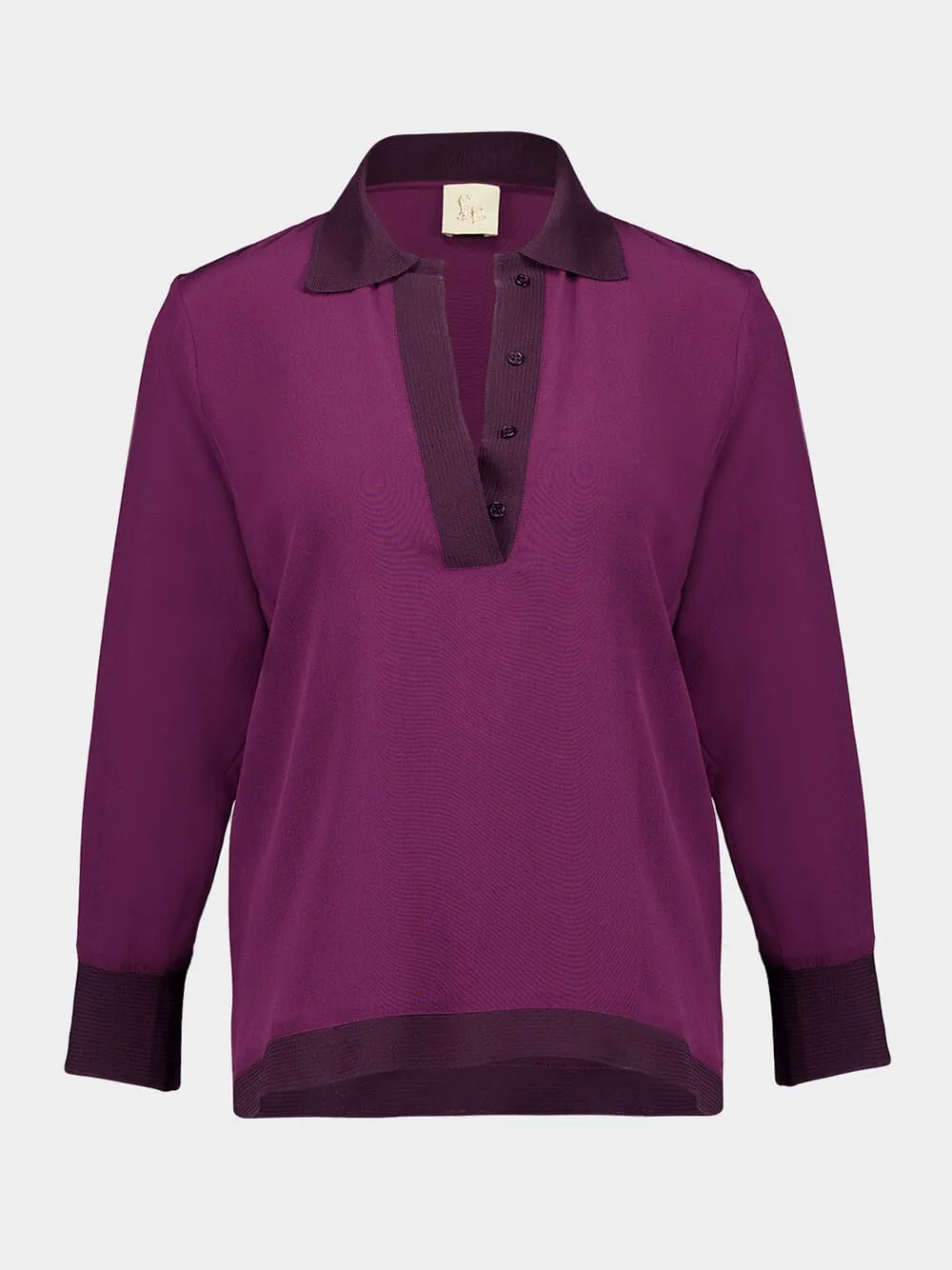 Diane Italian Plum Silk Blouse