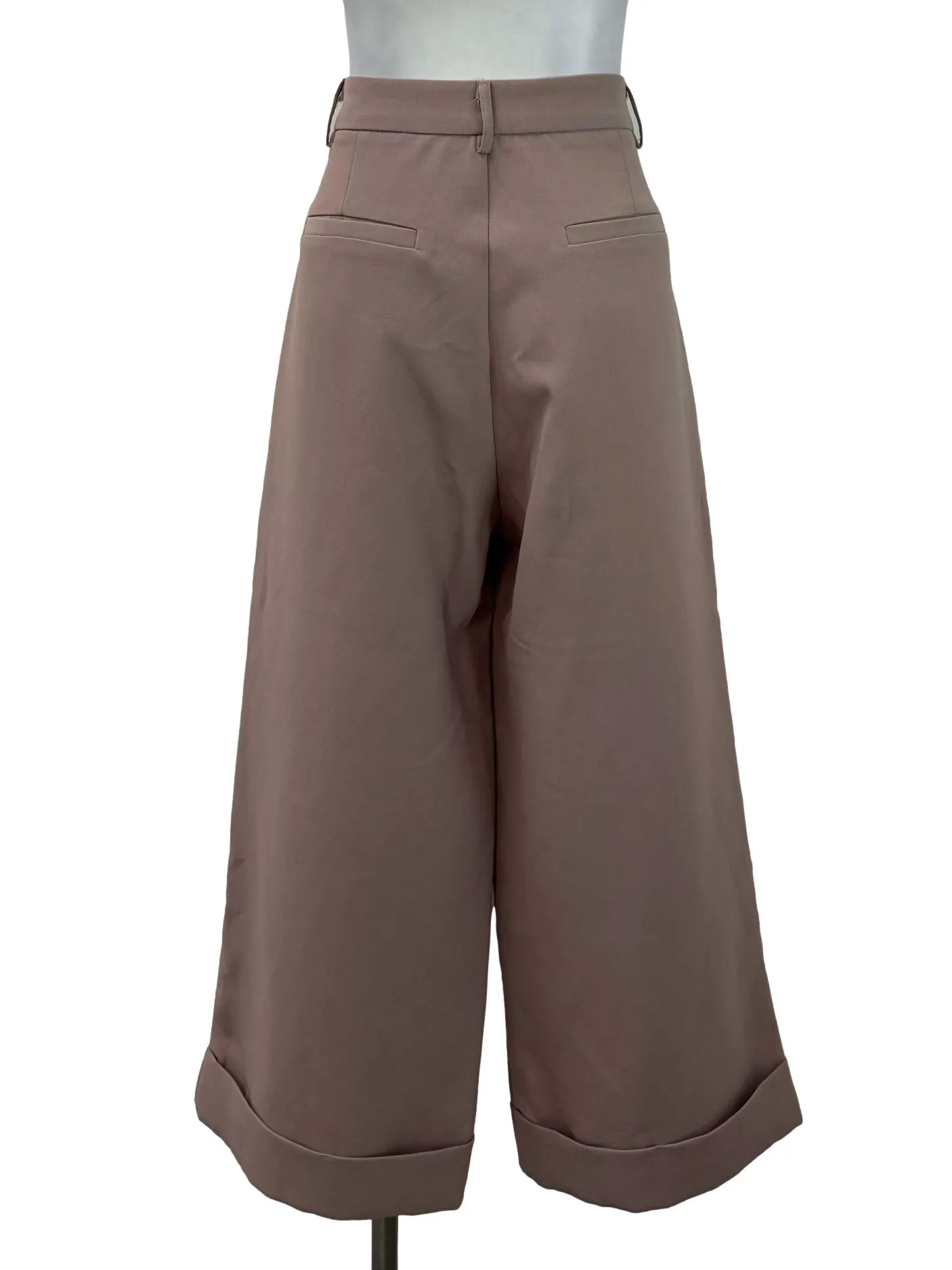 Dusty Pink Cropped Wide Leg Pants