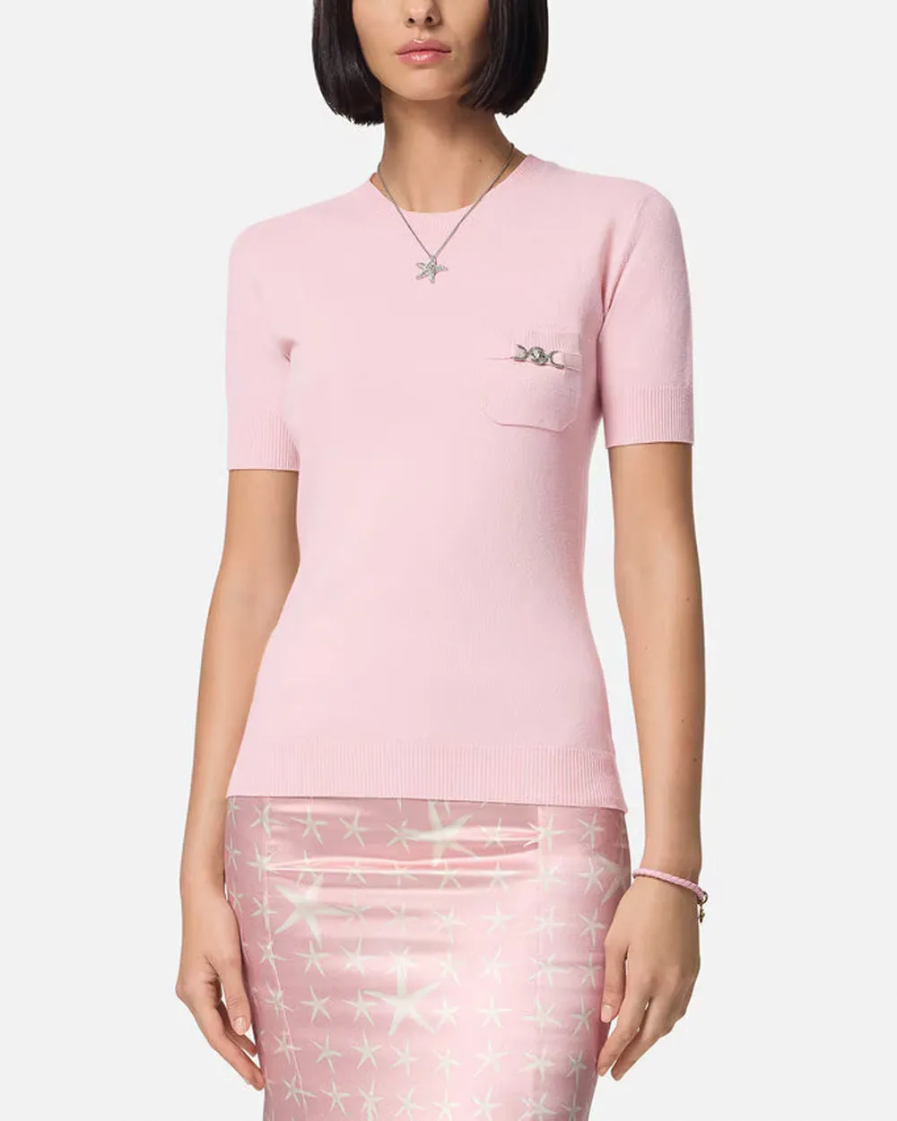 Dusty Rose Medusa Pocket Sweater
