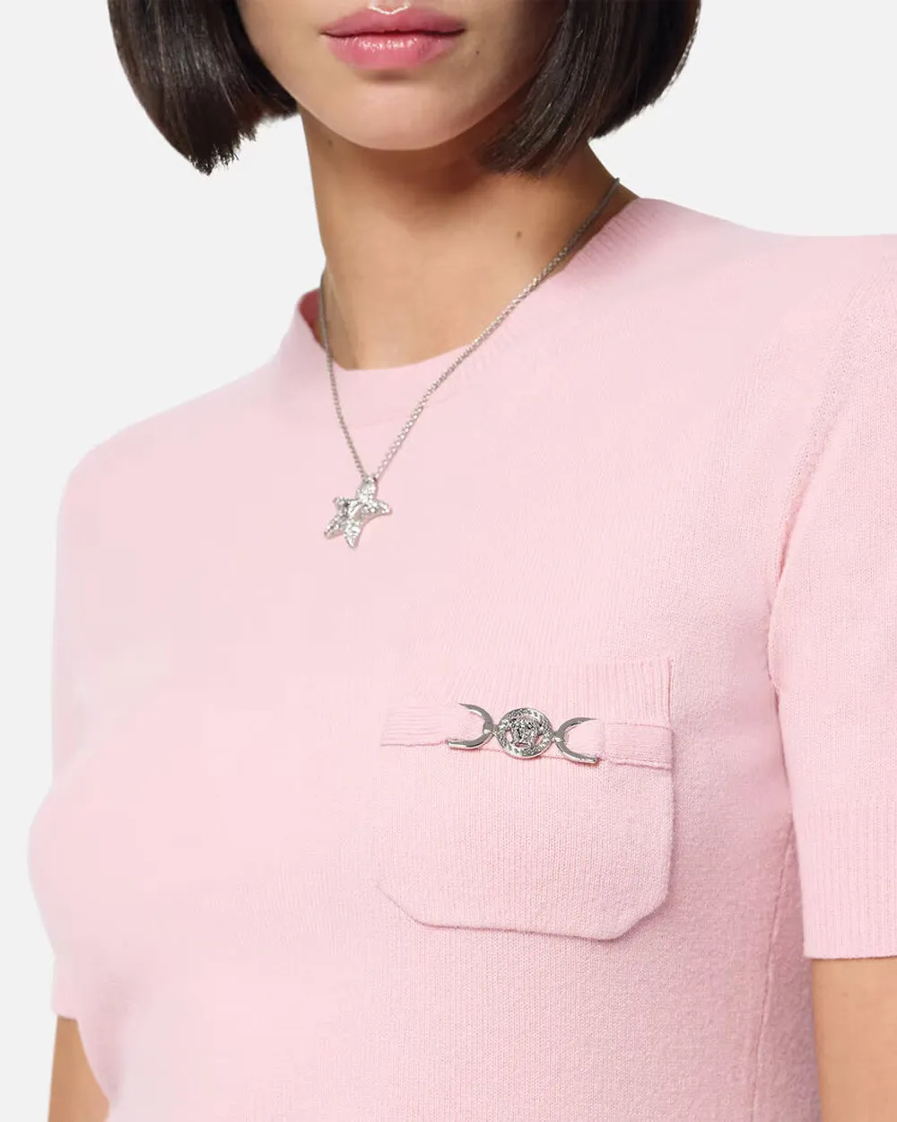 Dusty Rose Medusa Pocket Sweater