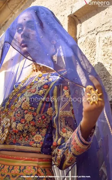 Embroidered Blue Lehenga Choli for Wedding Party #PN98