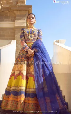 Embroidered Blue Lehenga Choli for Wedding Party #PN98