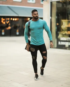 Father Sons Classic Teal Super Slim Jumper - FSH232