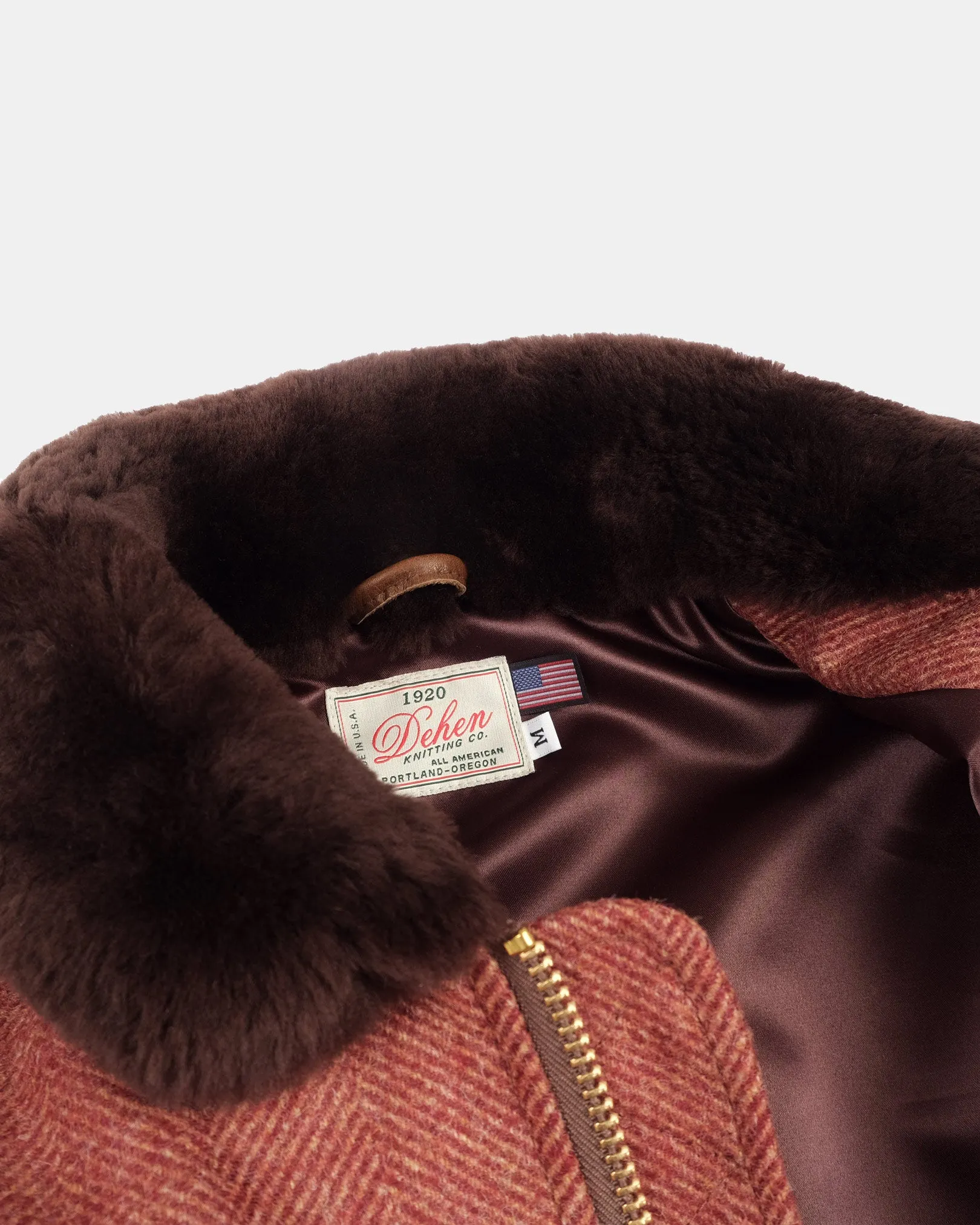 Flyer's Club Jacket - Brick Herringbone