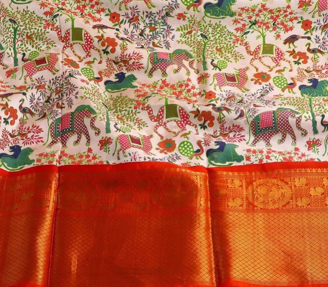 Gadwal Silk saree Silk Saree handloom saree stitched blouse green saree blue saree party wear saree silk saree wedding saree