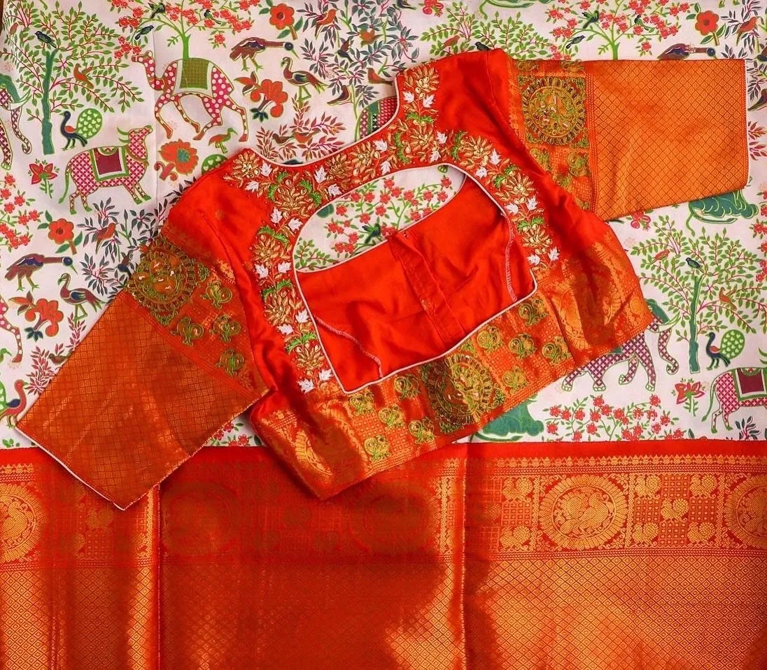 Gadwal Silk saree Silk Saree handloom saree stitched blouse green saree blue saree party wear saree silk saree wedding saree