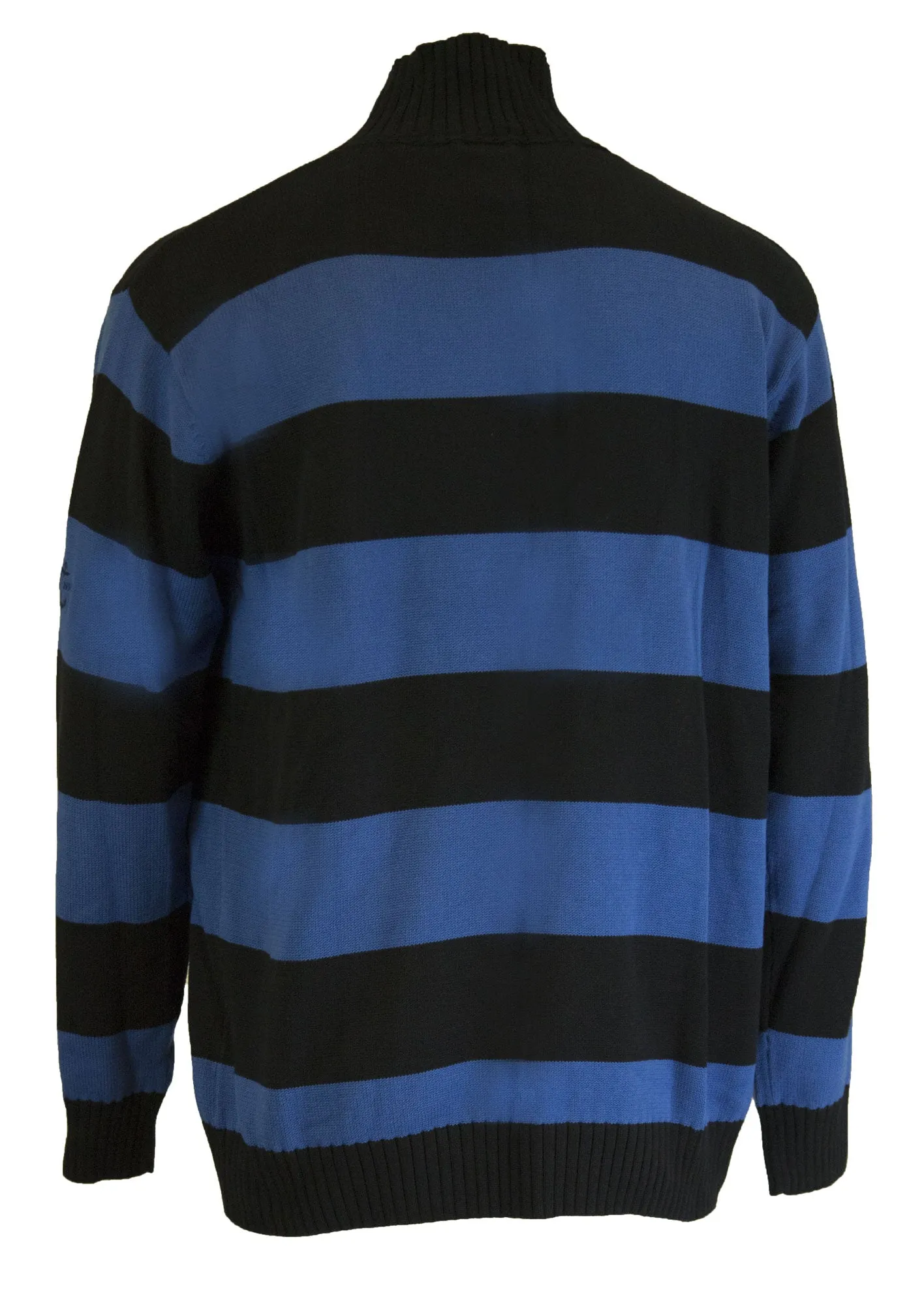 GANT Men's Sapphire Blue Cotton Nautical Barstripe Zip 84657 Size 3XL $145 NWT