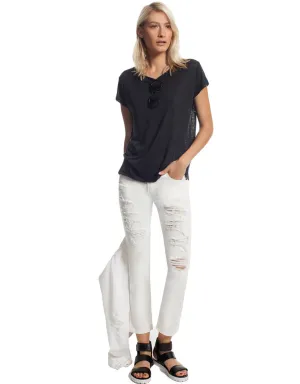 Genetic Birkin High Rise Straight Crop in Vanilla