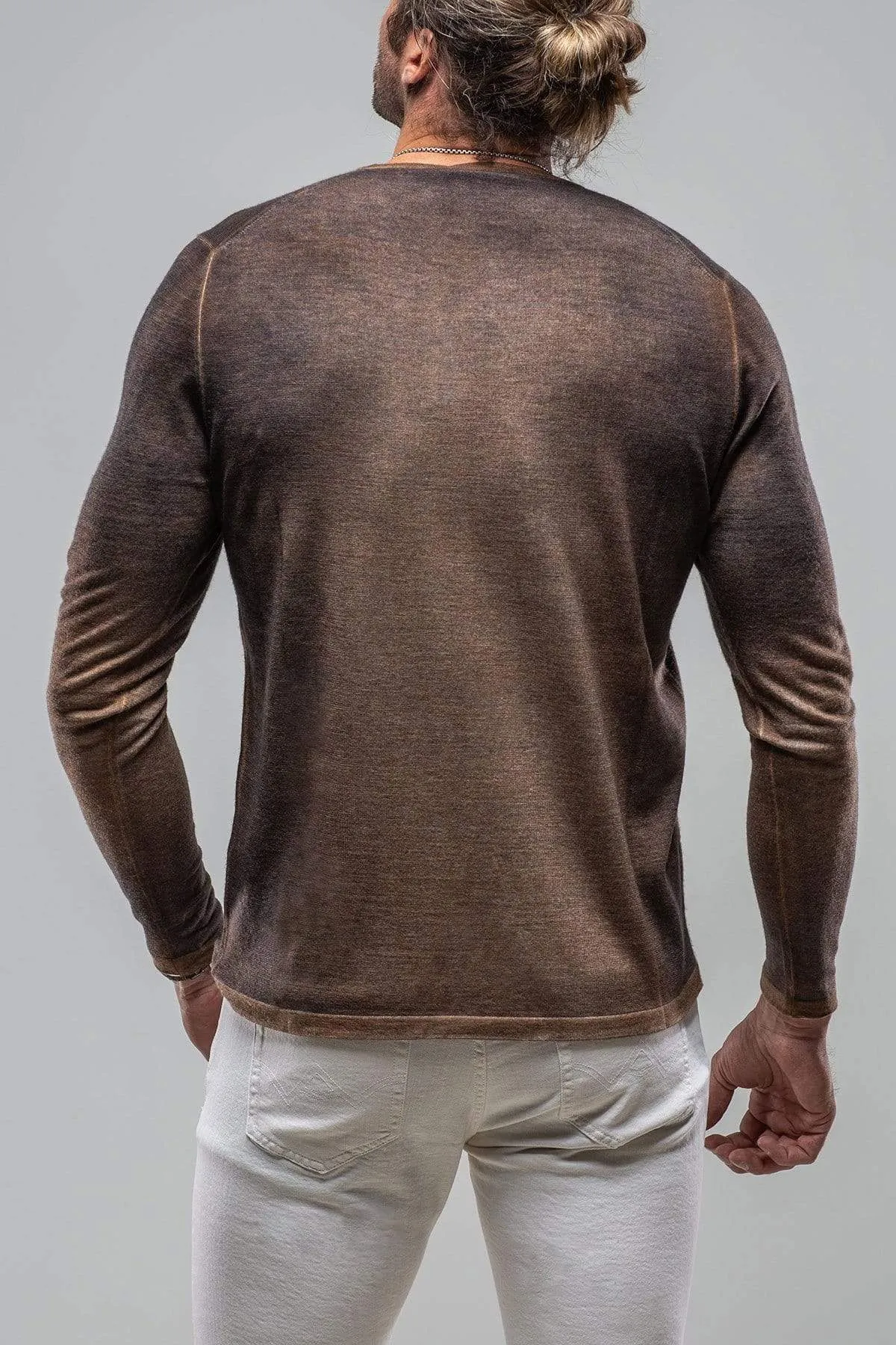 Georgio Cashmere Sweater in Rust Blue