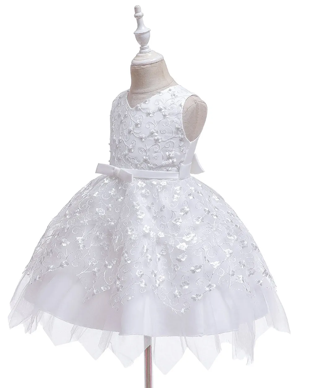 Girls Sleeveless Floral Princess Dress Flower Girl Dress