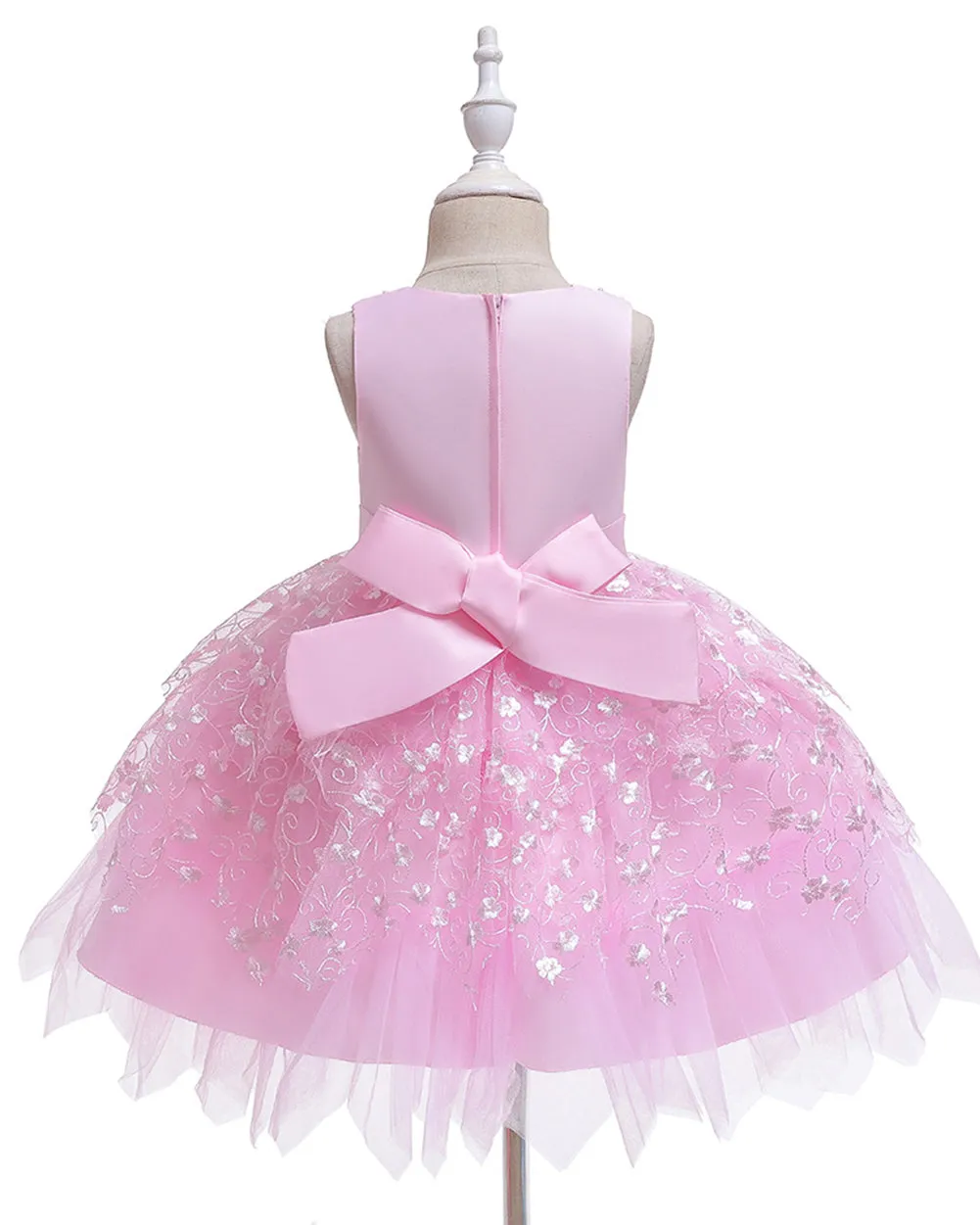 Girls Sleeveless Floral Princess Dress Flower Girl Dress