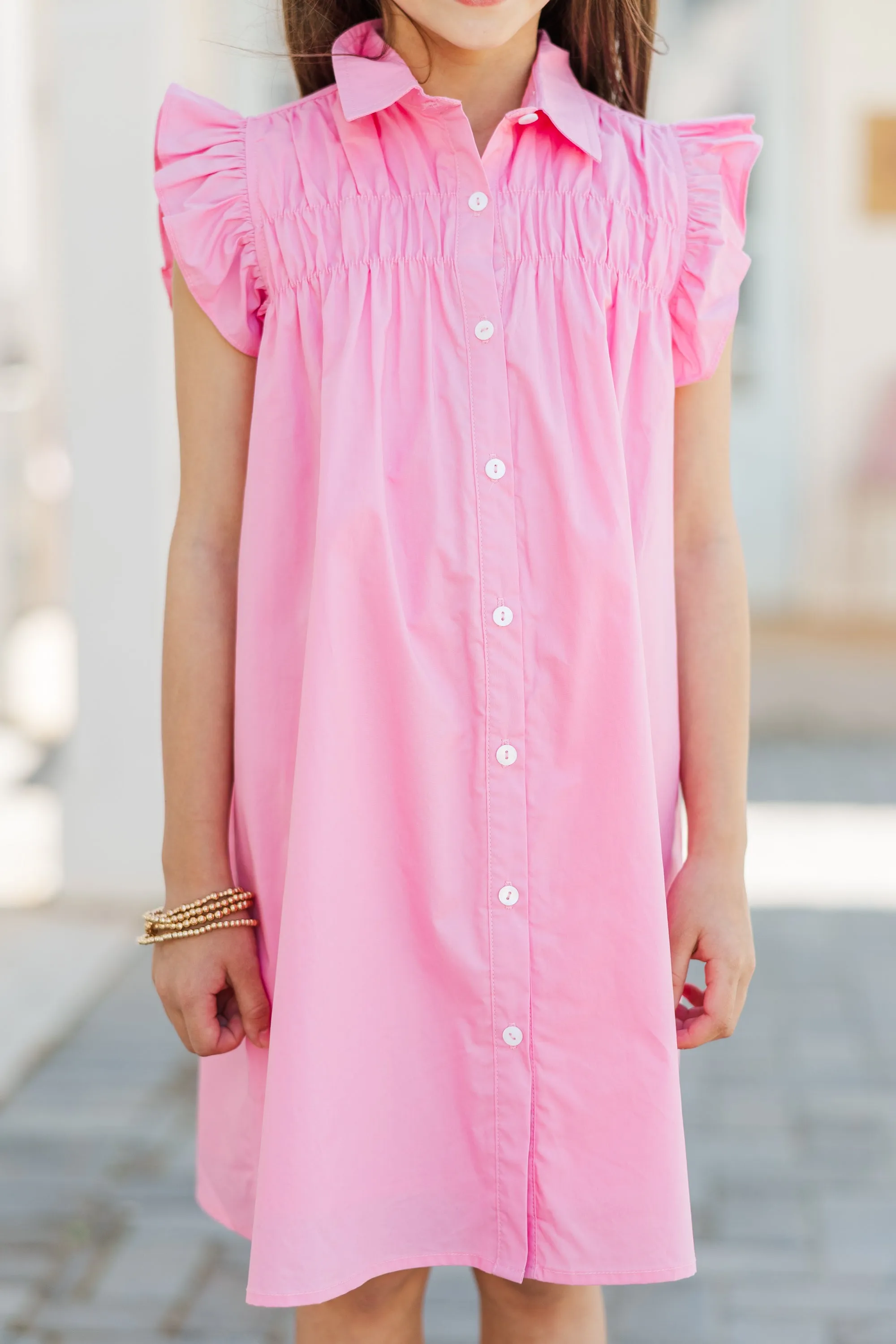 Girls: The Georgia Pink Shift Dress