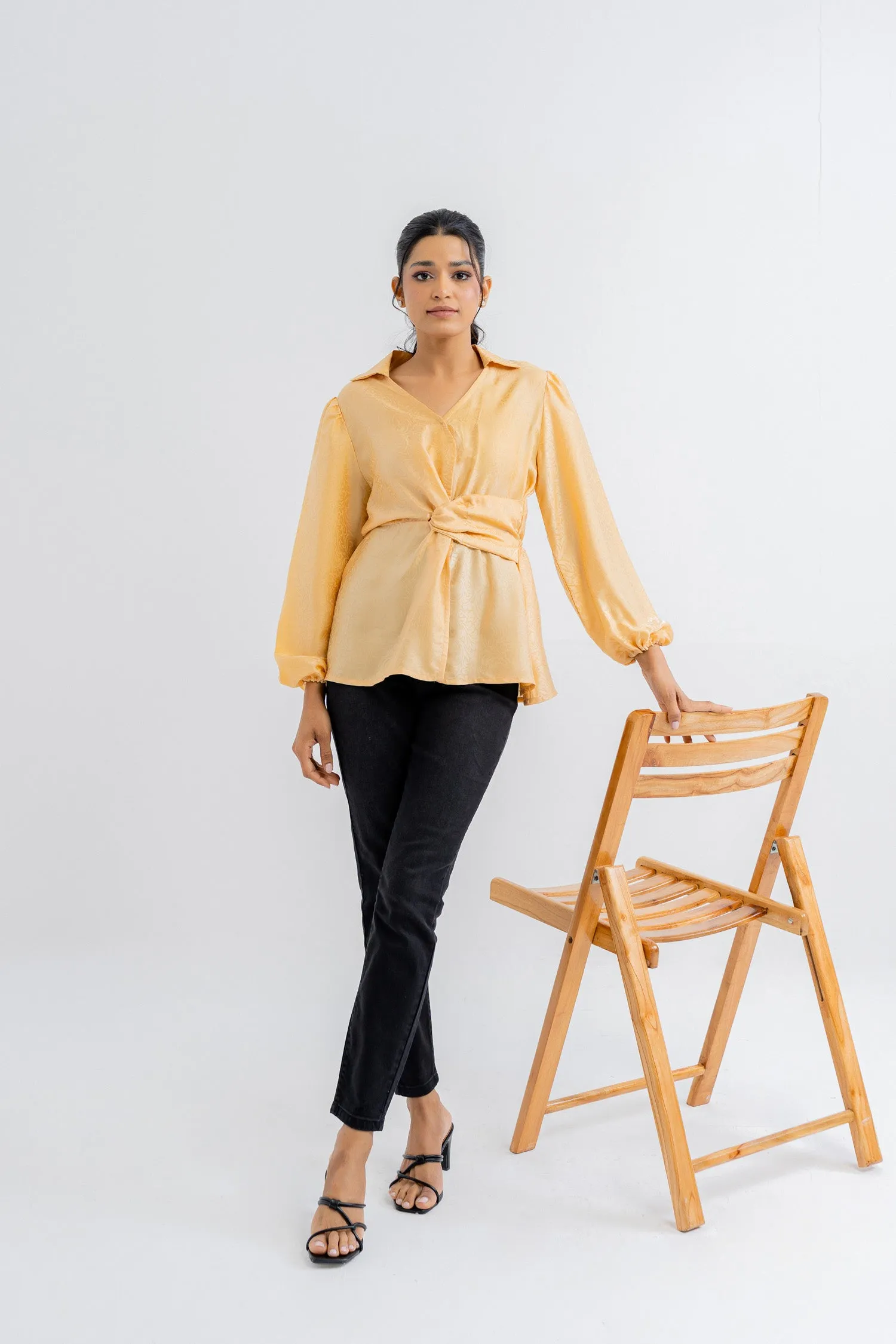 Gold Silk Blouse