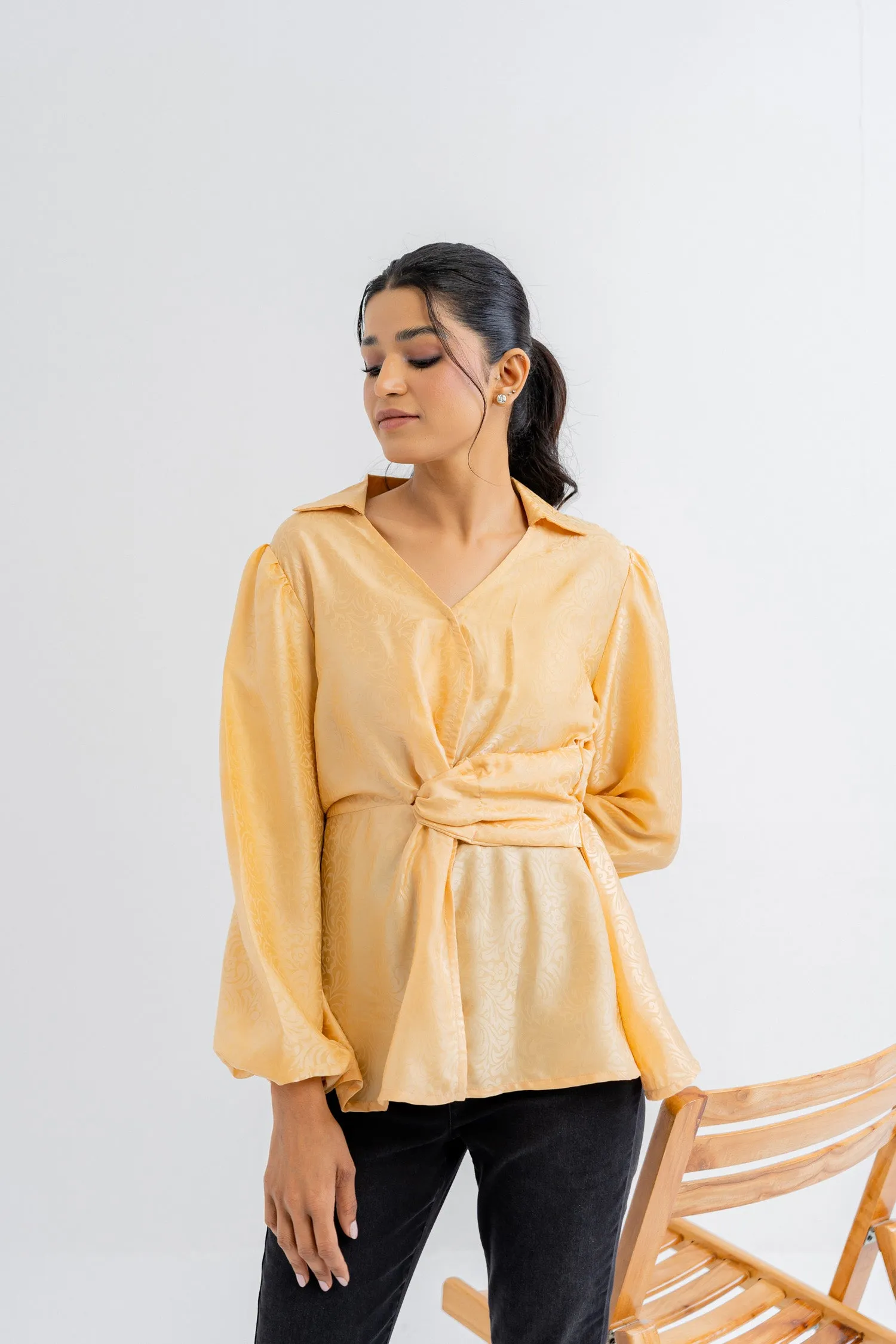 Gold Silk Blouse
