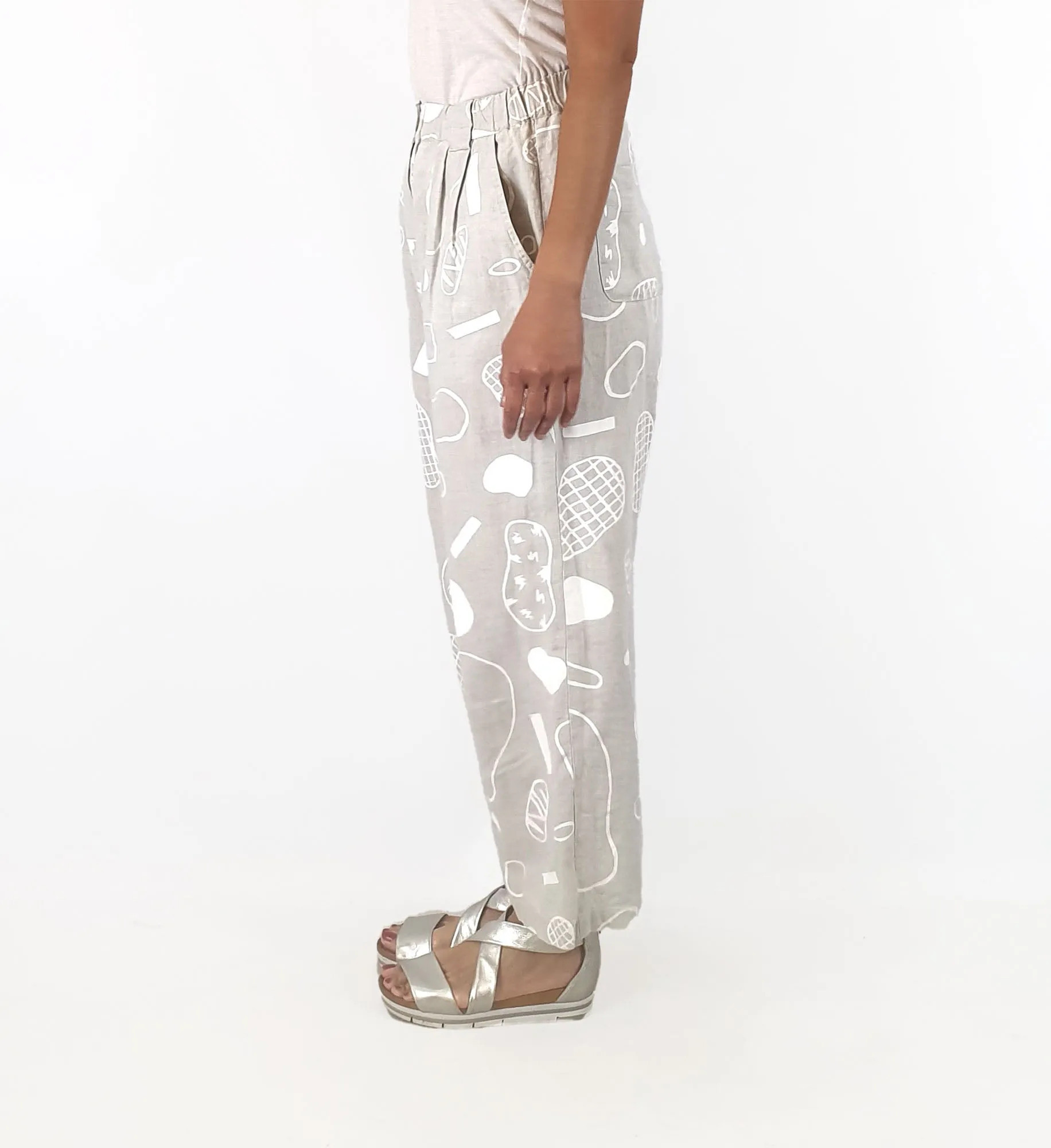 Gorman   Mireia Ruiz grey linen pants size 10