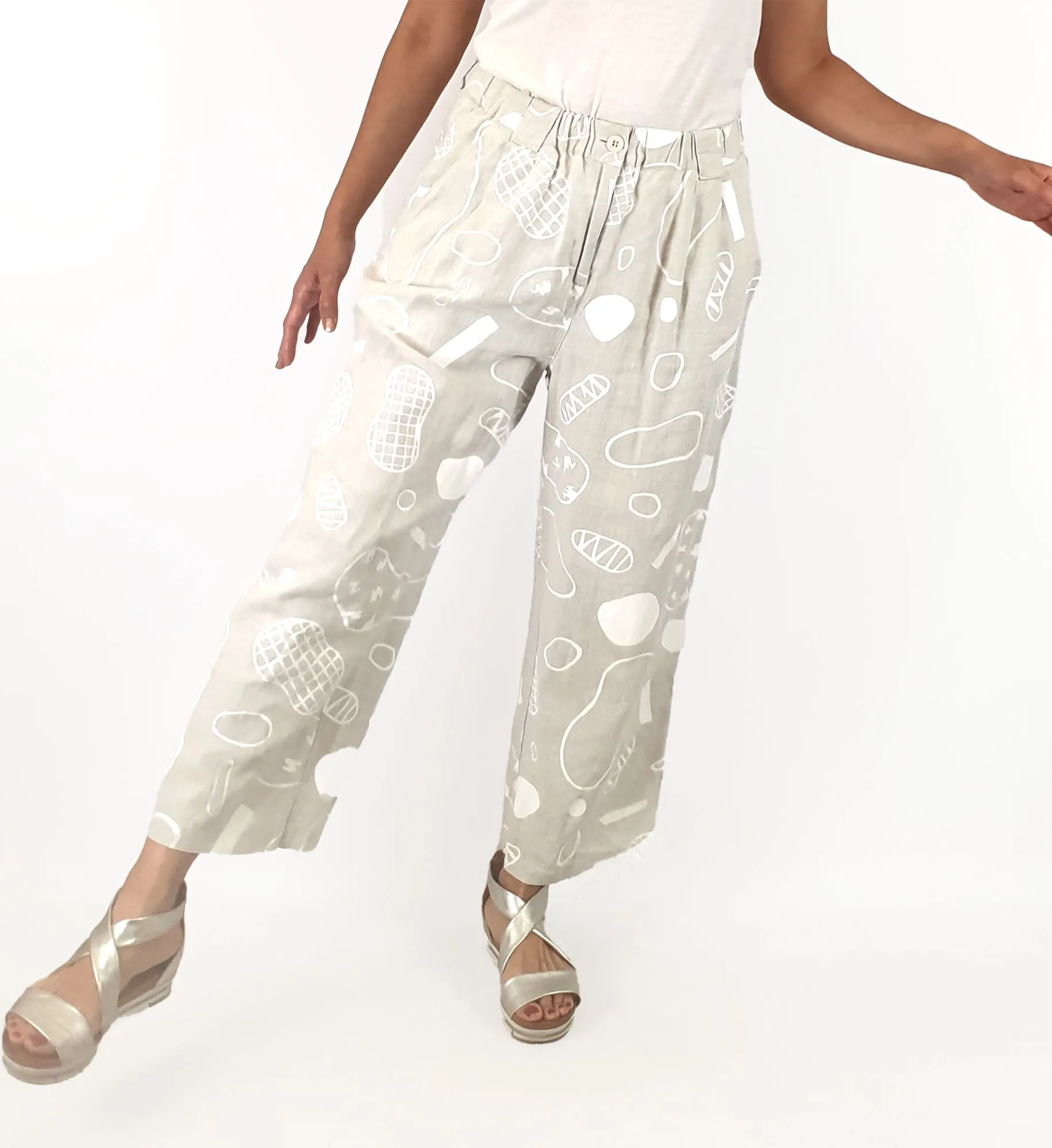 Gorman   Mireia Ruiz grey linen pants size 10