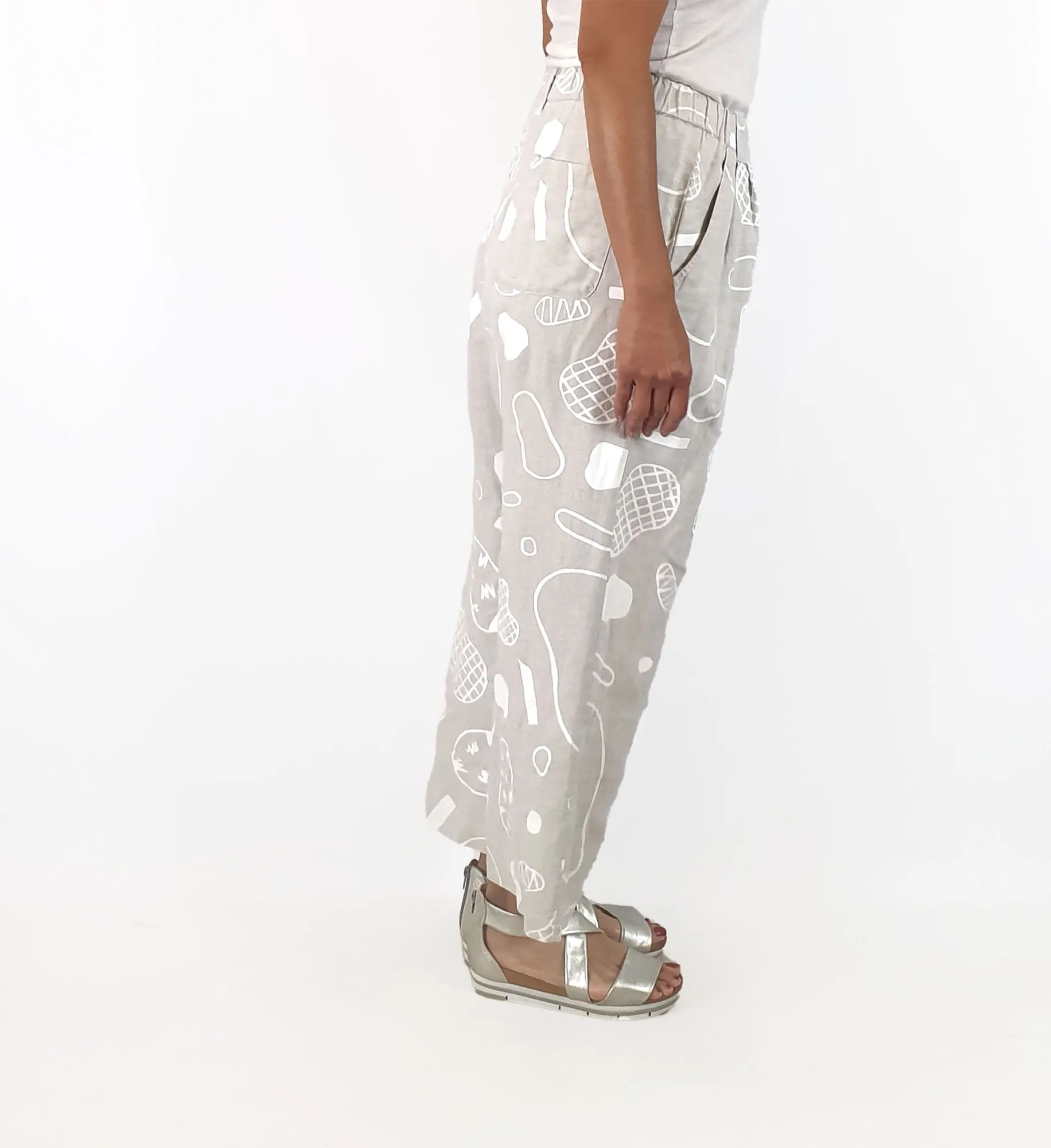 Gorman   Mireia Ruiz grey linen pants size 10