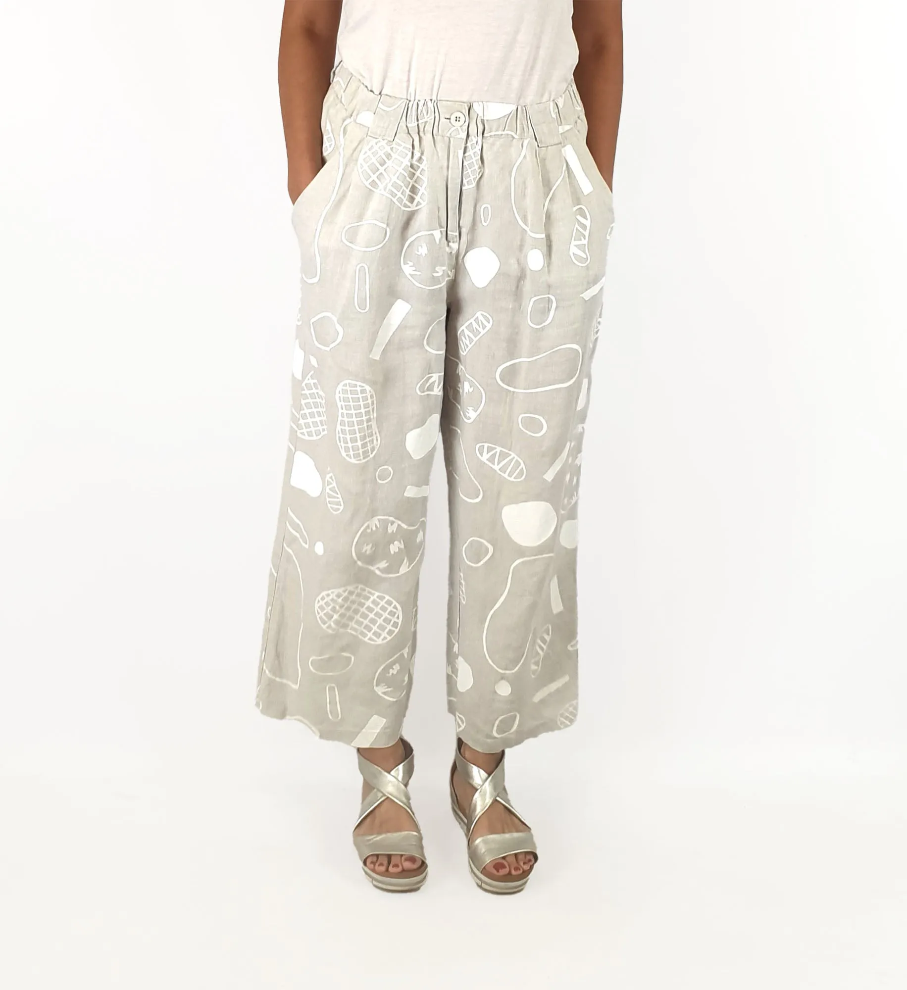 Gorman   Mireia Ruiz grey linen pants size 10