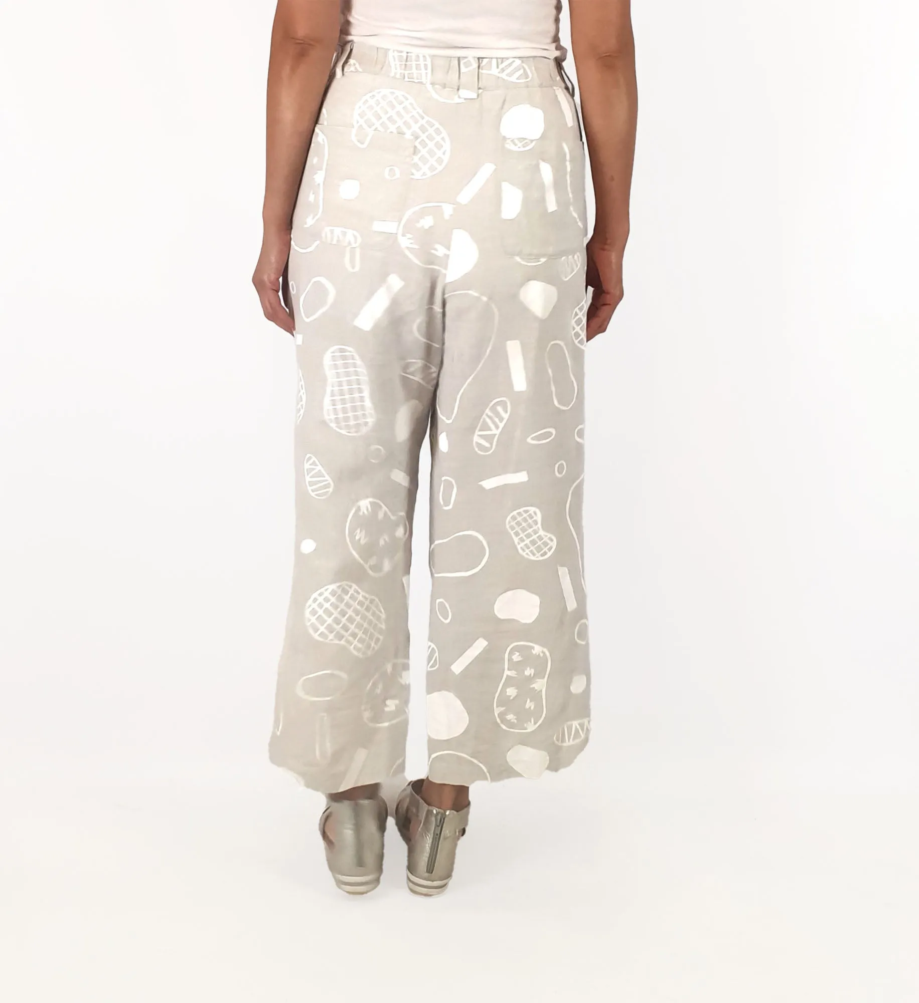 Gorman   Mireia Ruiz grey linen pants size 10